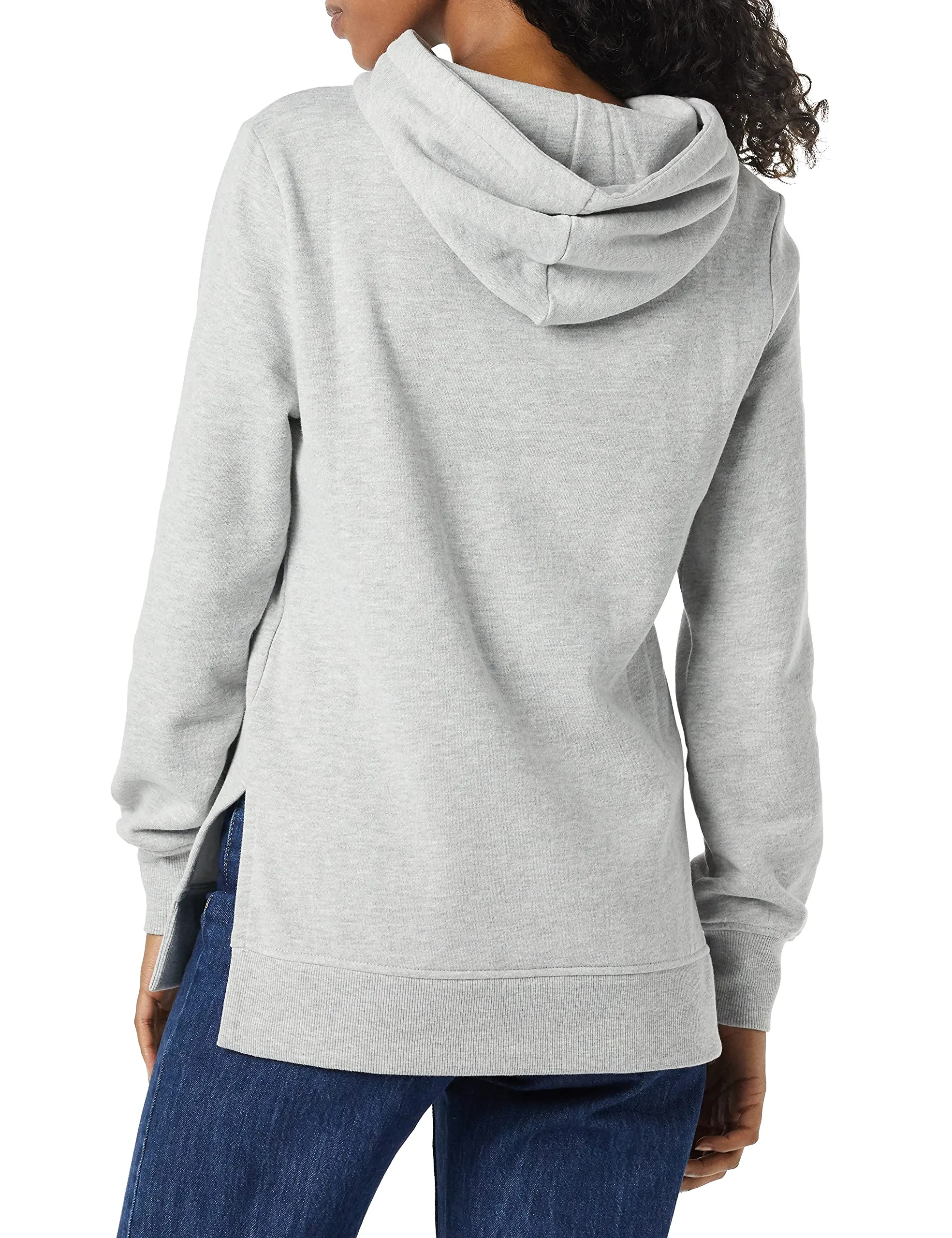 Amazon Essentials Felpa da donna in spugna francese con cappuccio, Grigio Mélange, S - immagine 2