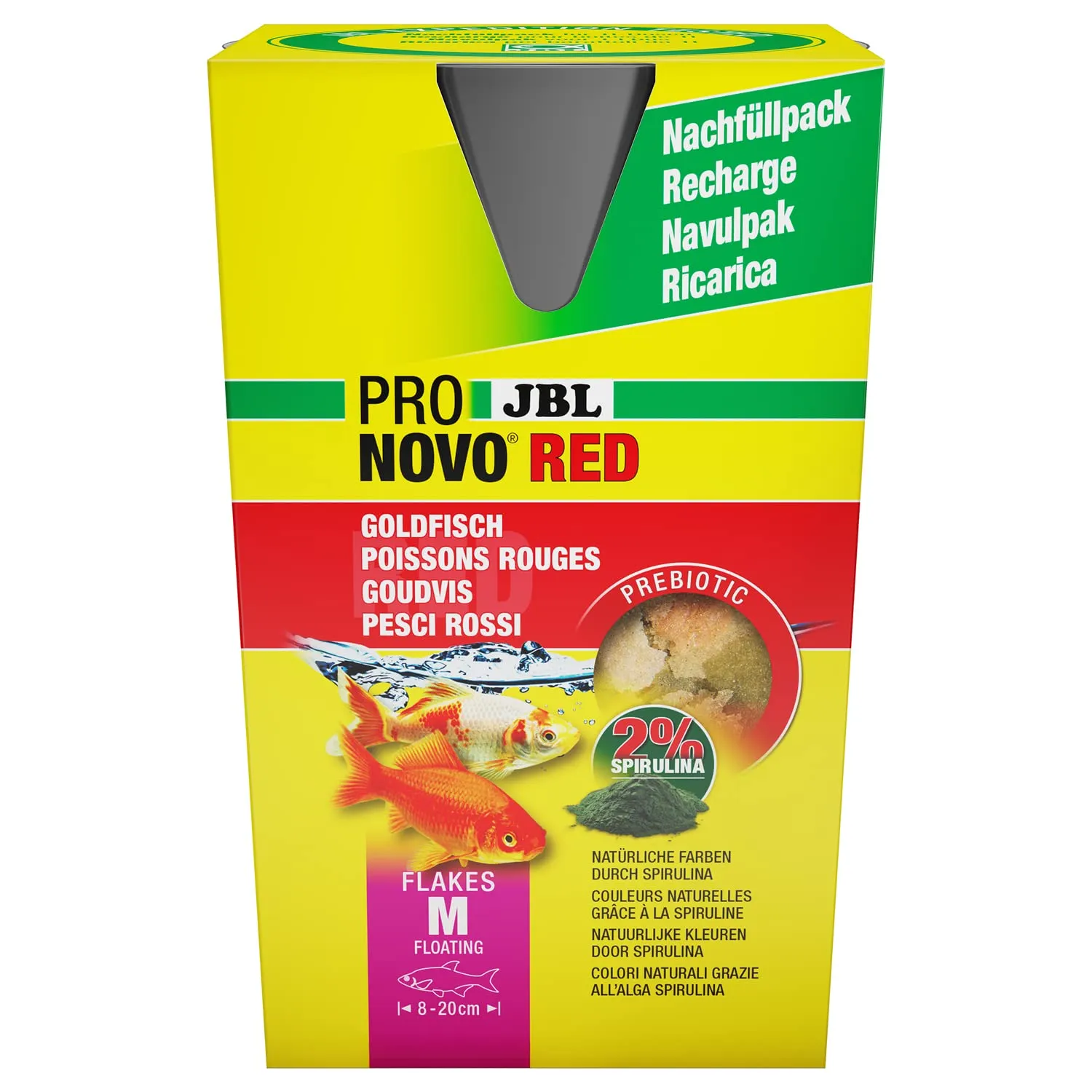 JBL Pronovo Red Flakes Mangime Principale per Pesci Rossi 8-20 cm, Fiocchi Taglia M, 750 ml - immagine 2