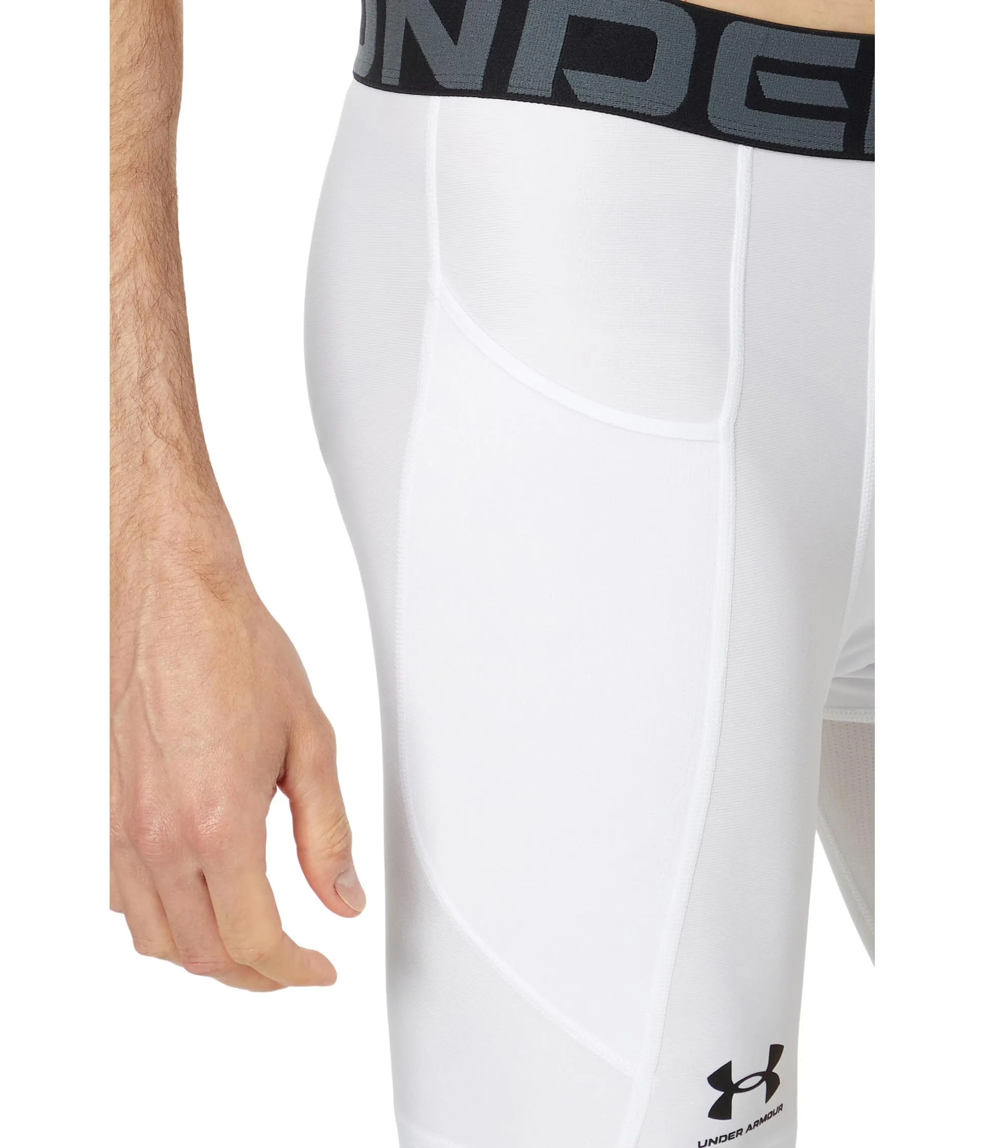 Under Armour UA HG Armour Shorts, White / Black - immagine 3