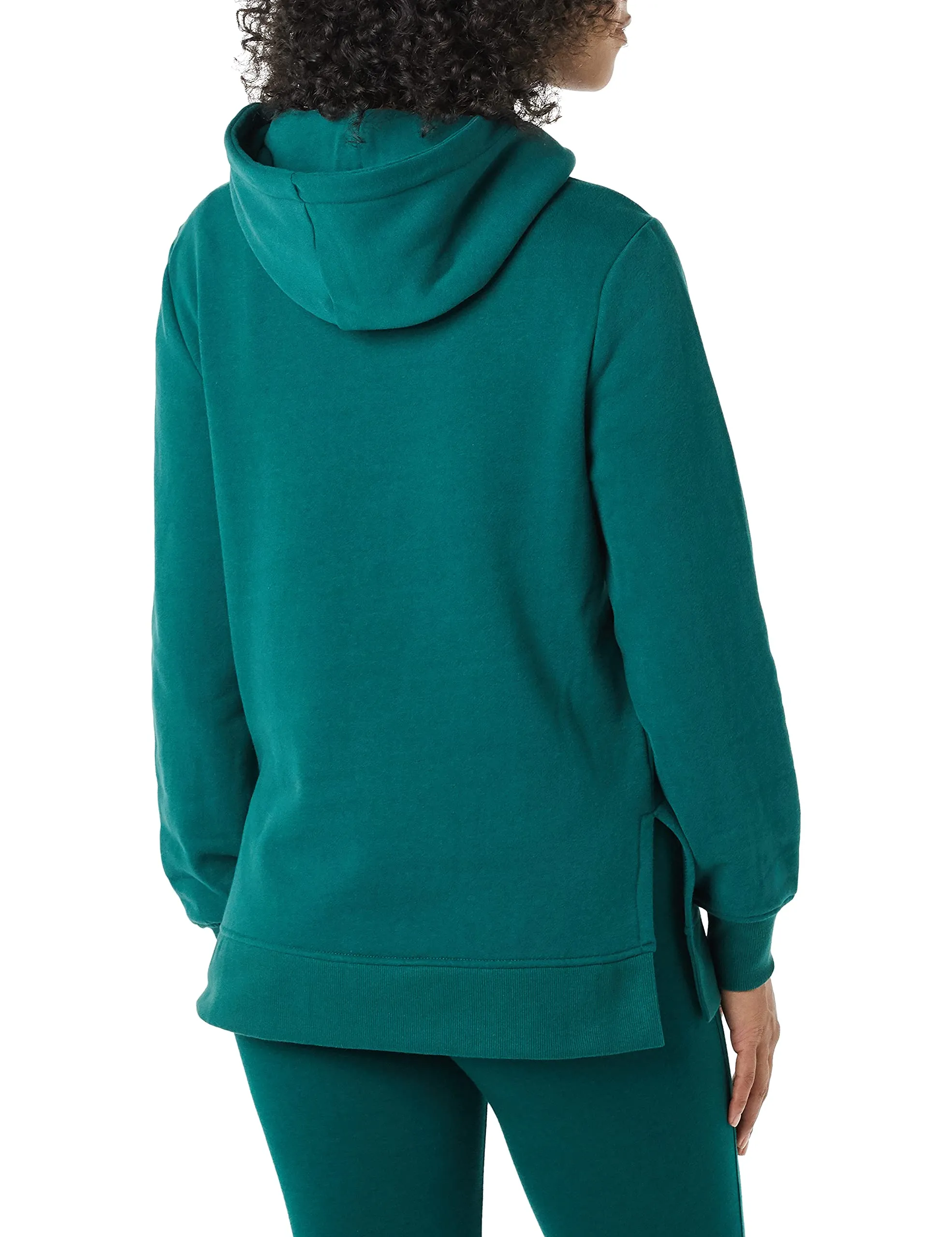 Amazon Essentials Felpa da Donna in Spugna Francese con Cappuccio, Verde Scuro, M - immagine 2