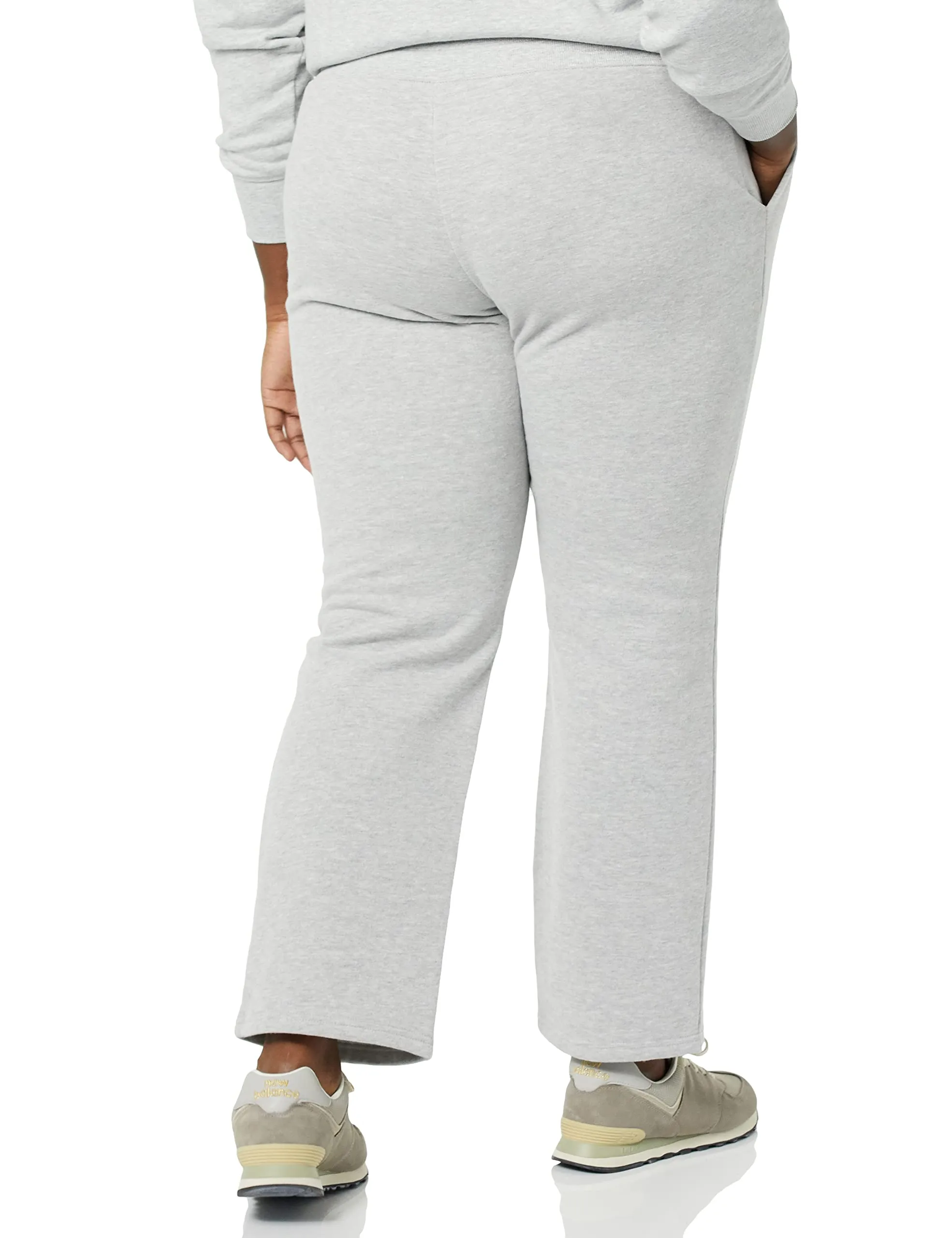 Amazon Essentials Pantaloni Tuta Donna a Gamba Dritta in Pile, Grigio Puntinato, M - immagine 4