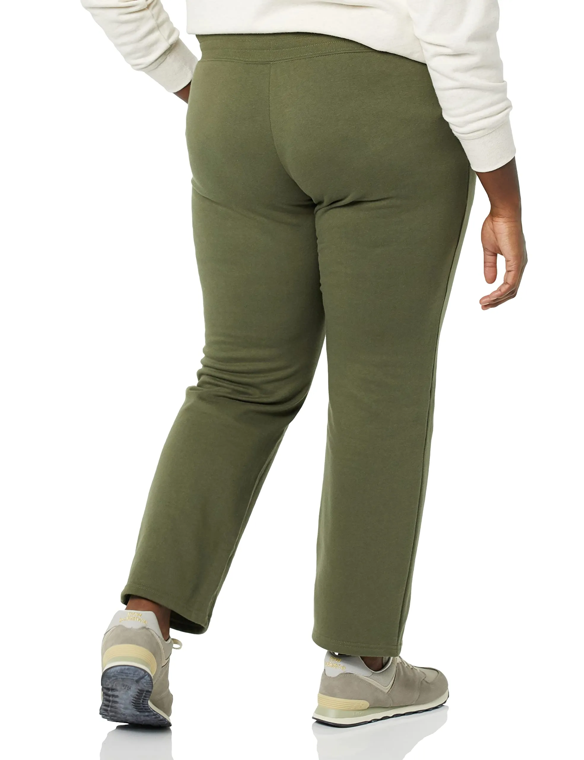 Amazon Essentials Pantaloni Tuta Donna a Gamba Dritta in Pile, Verde Oliva, XL - immagine 4
