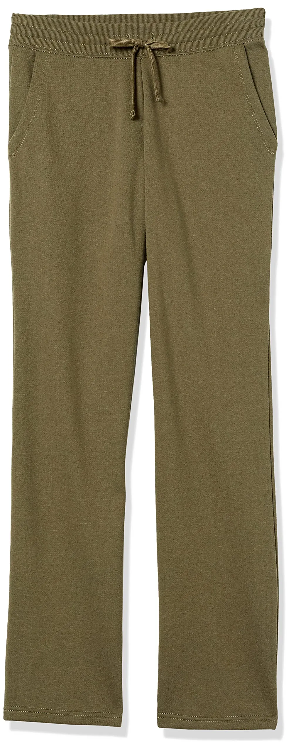 Amazon Essentials Pantaloni Tuta Donna a Gamba Dritta in Pile, Verde Oliva, L - immagine 5
