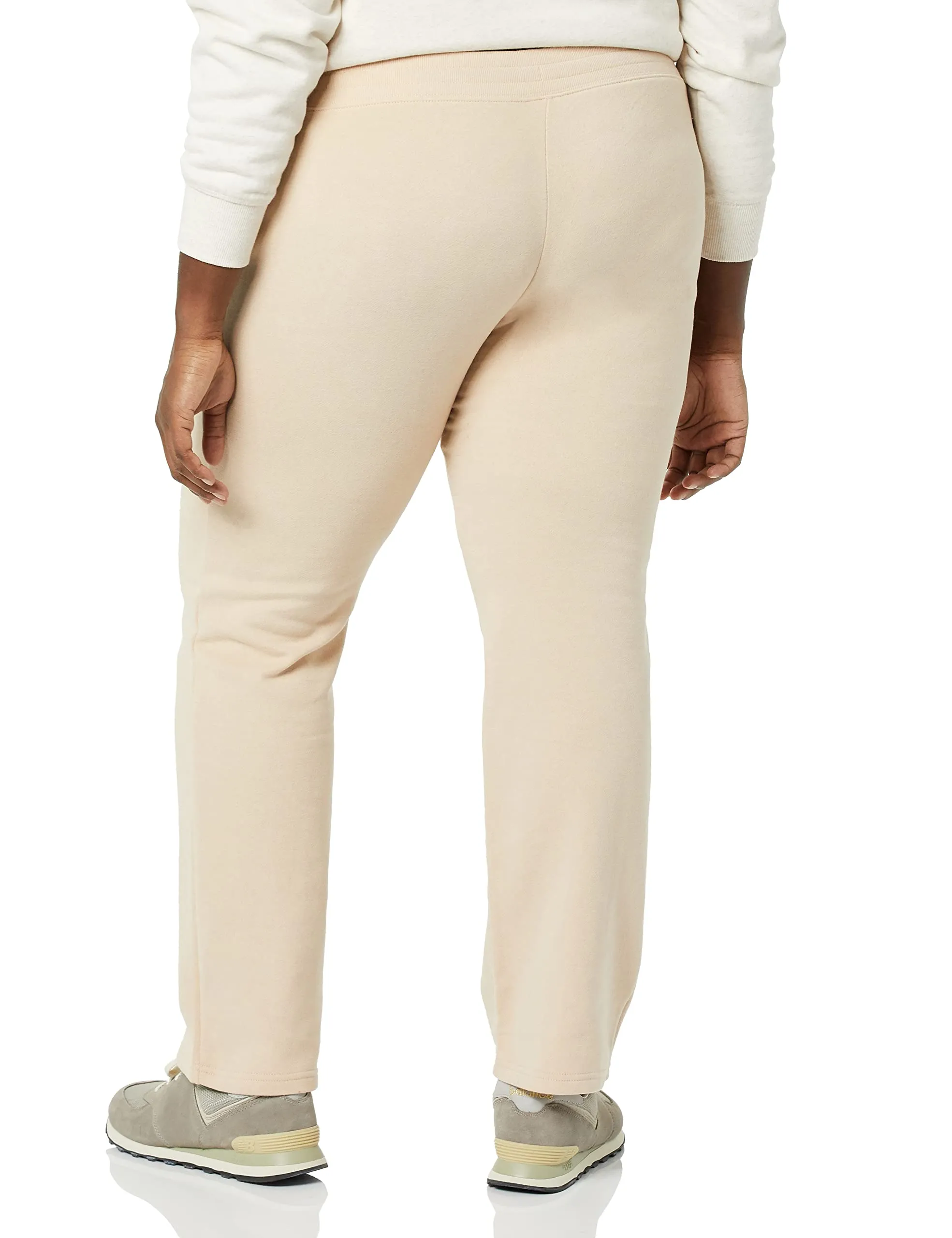 Amazon Essentials Pantaloni Tuta da Donna a Gamba Dritta in Pile, Beige Chiaro, XL - immagine 4