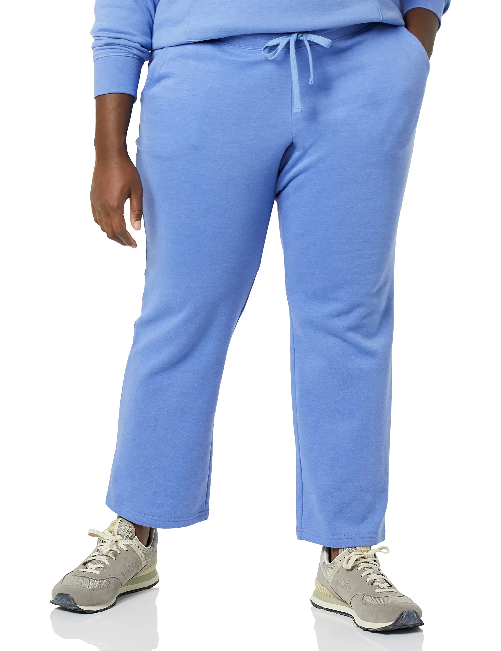 Amazon Essentials Pantaloni Tuta Donna a Gamba Dritta in Pile, Blu, L - immagine 3