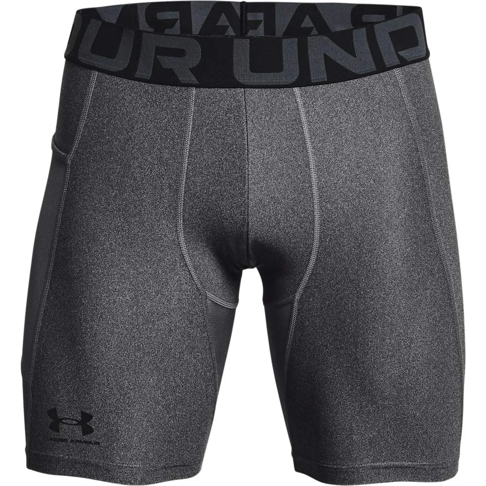 Under Armour HeatGear Men's Compression Shorts, Carbon Heather/Black, 3XL Tall - immagine 3