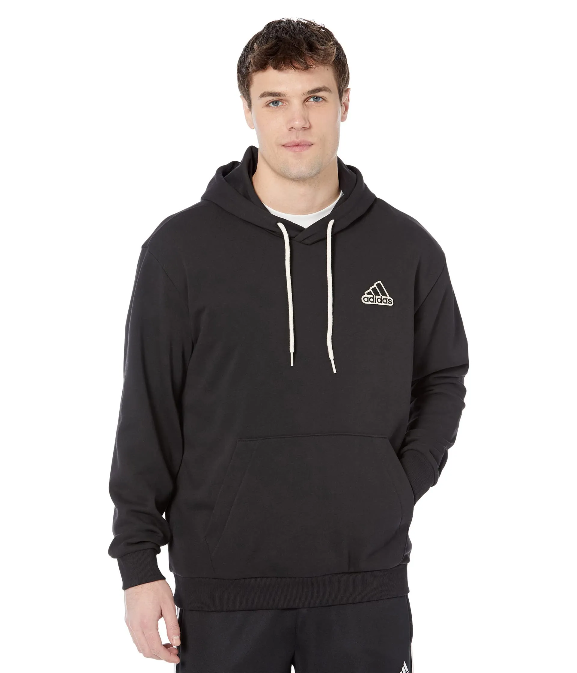 Adidas Essentials Feelcozy French Terry Men's Hoodie - Nero, M - immagine 1