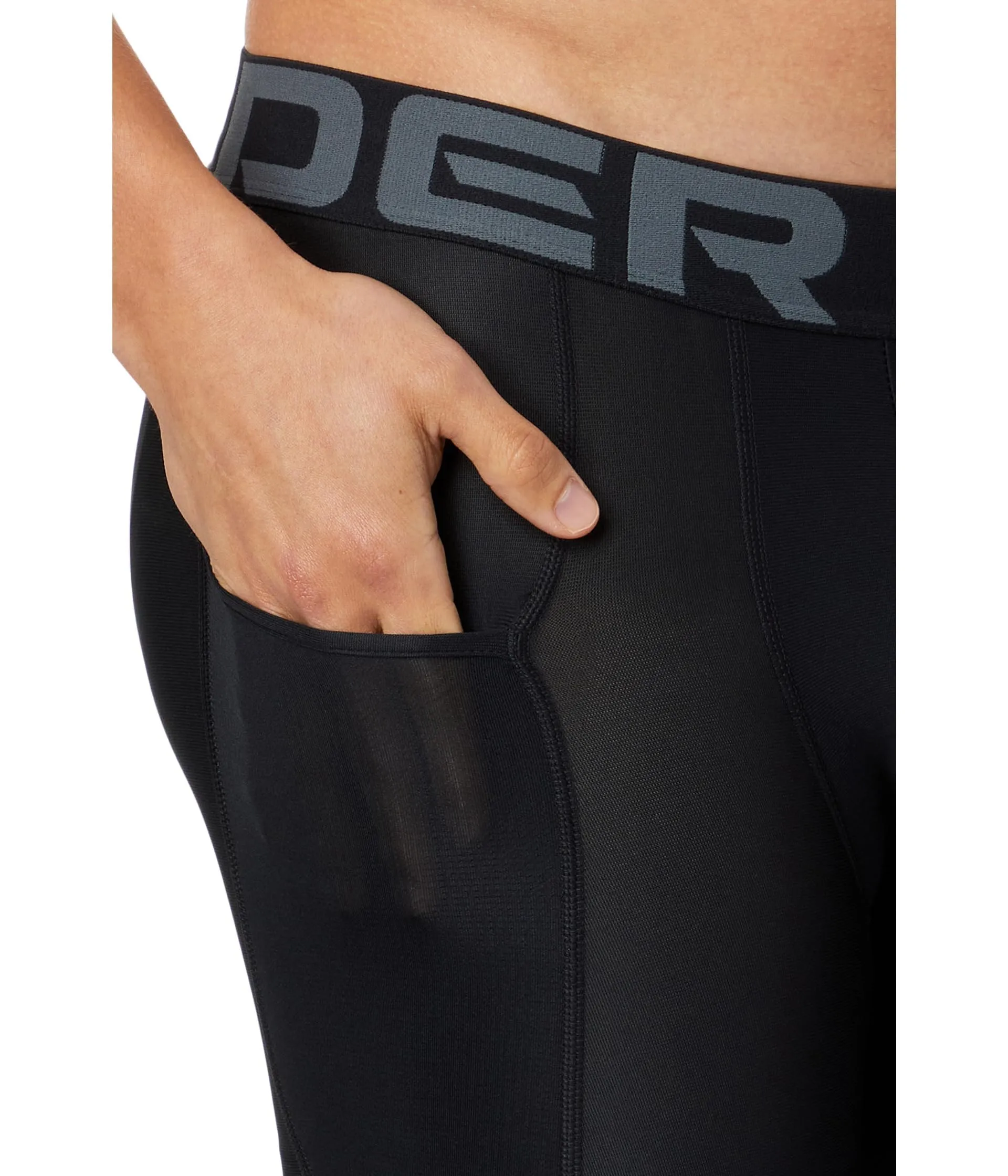 Under Armour UA HG Armour Pantaloncini da Uomo, Nero/Bianco, M - immagine 3