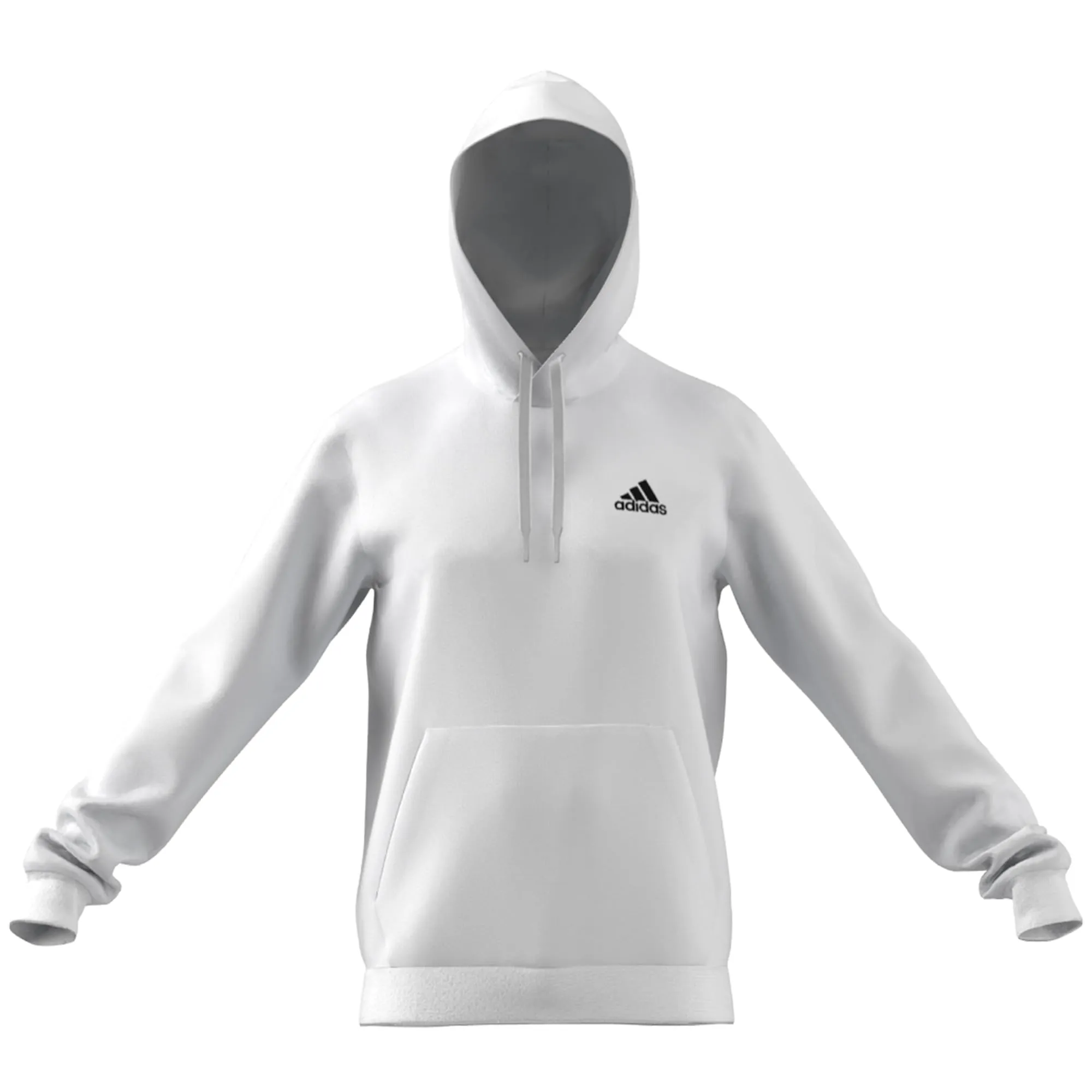 adidas Essentials Fleece Hoodie, White/Black, XL Uomo - immagine 2