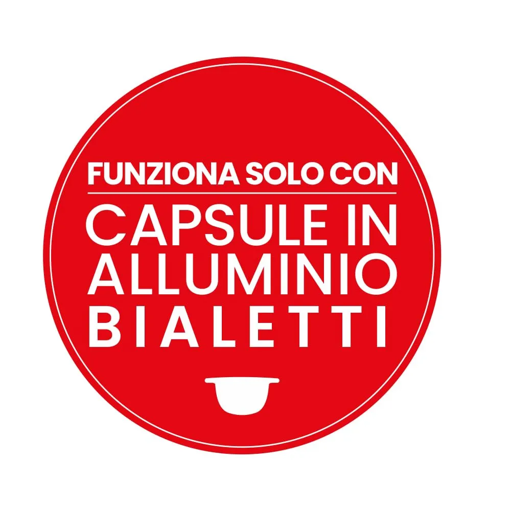 Bialetti Elettrico Macchina Caffè Espresso per Capsule, Rosso - immagine 5