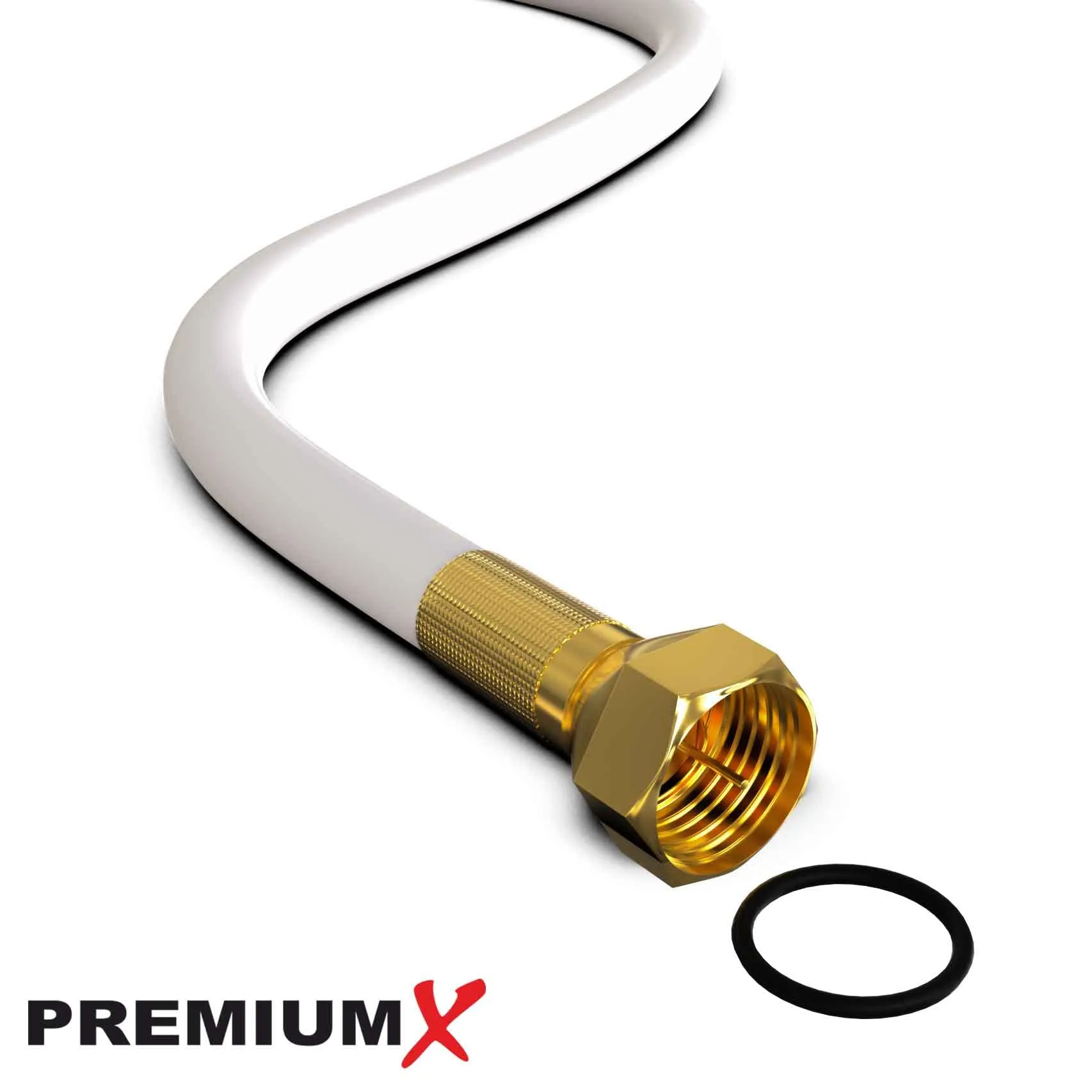 Premium X Basic Cavo Coassiale RG 6 50m, Schermatura Alluminio 135dB, Compatibile DVB-S/S2/C/T, BK Impianti, 10 Connettori F Inclusi - immagine 5
