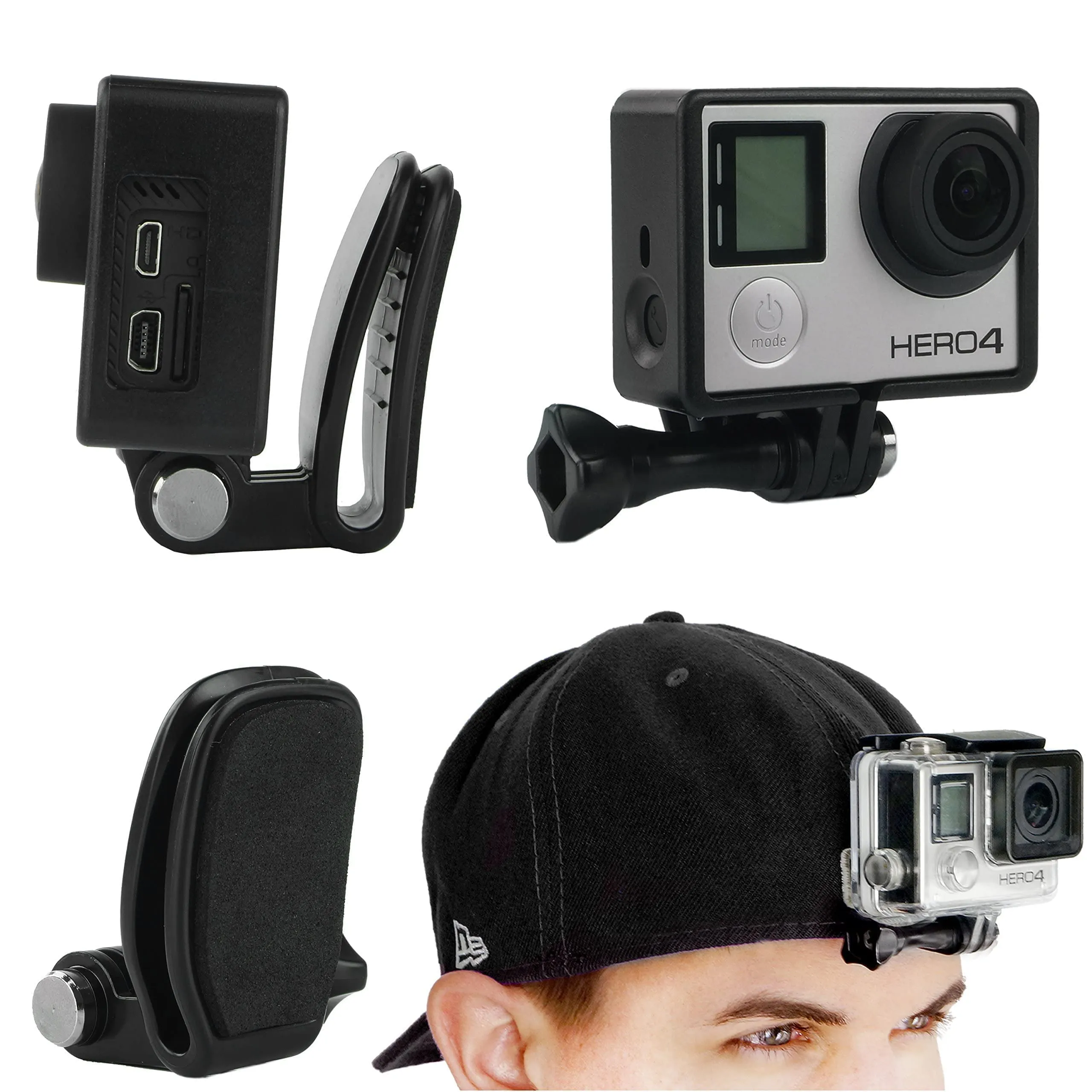 CAMKIX Bundle Supporto di Montaggio per Testa, Zaino e Cappello per GoPro Hero e DJI Osmo Action - immagine 4