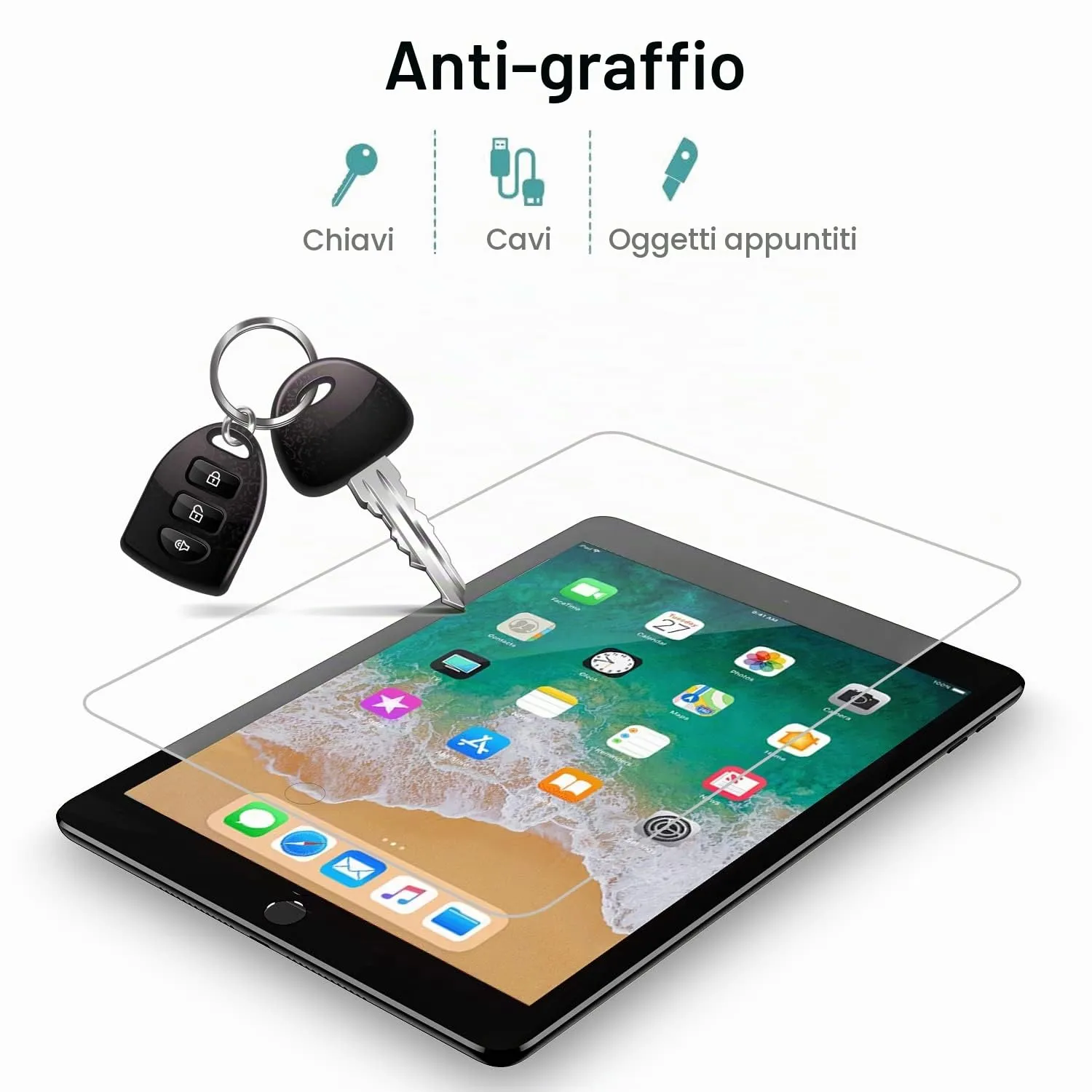 Gerutek Pellicola Protettiva in Vetro Temperato per iPad 9.7 (6a/5a Gen, Air 1/2, Pro 2016), 2 Pezzi - immagine 4