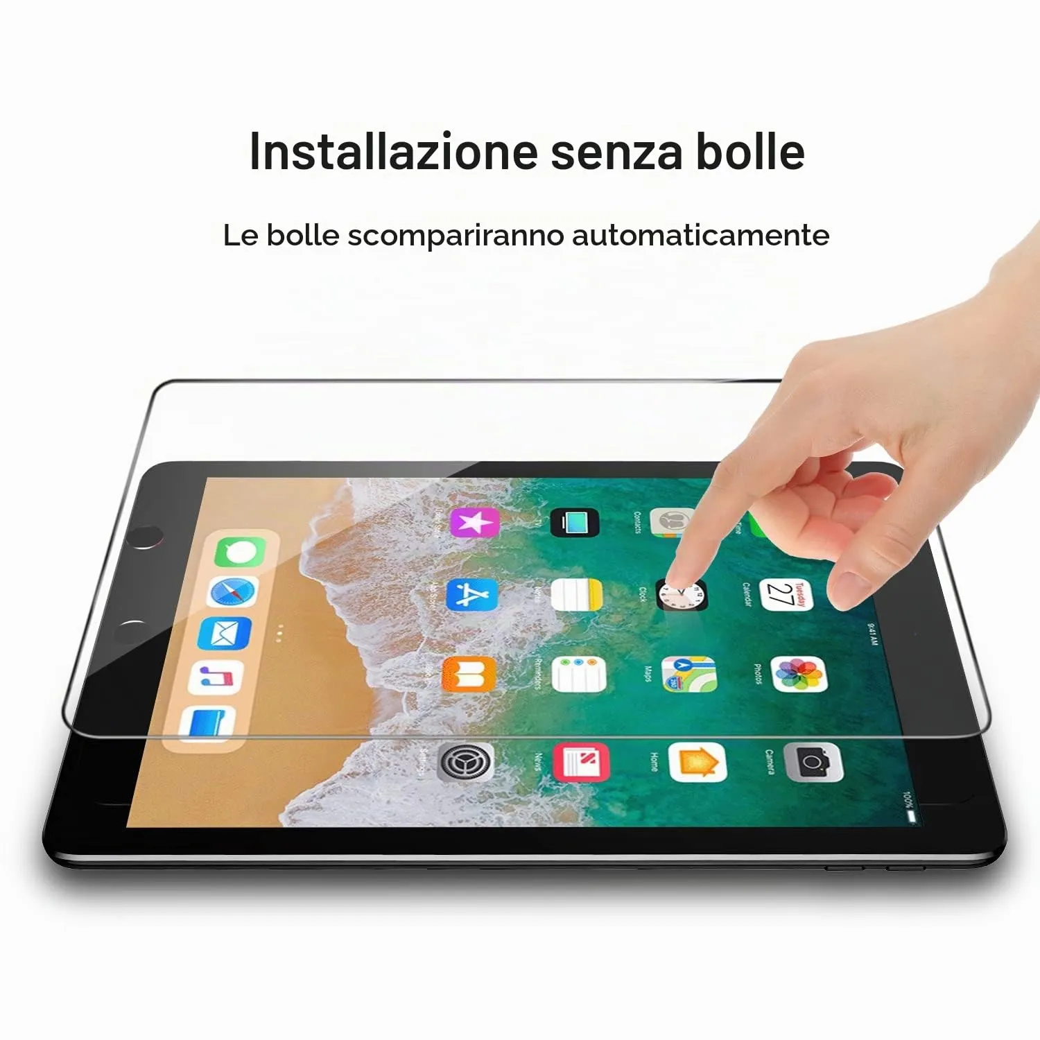 Gerutek Pellicola Protettiva in Vetro Temperato per iPad 9.7 (6a/5a Gen, Air 1/2, Pro 2016), 2 Pezzi - immagine 5