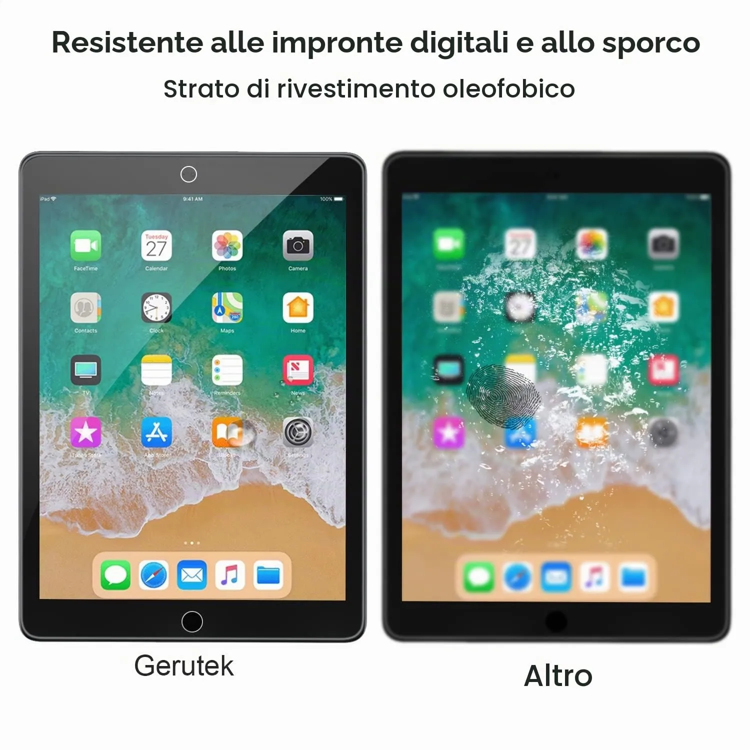 Gerutek Pellicola Protettiva in Vetro Temperato per iPad 9.7 (6a/5a Gen, Air 1/2, Pro 2016), 2 Pezzi - immagine 7