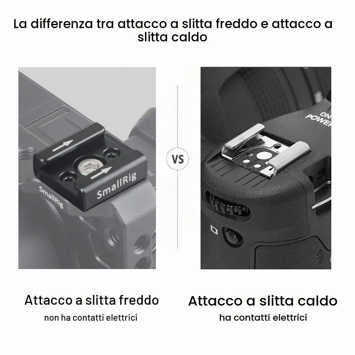 SmallRig Cold Shoe Adapter Mount for DSLR Camera LED EVF Flash - 1241 - immagine 4