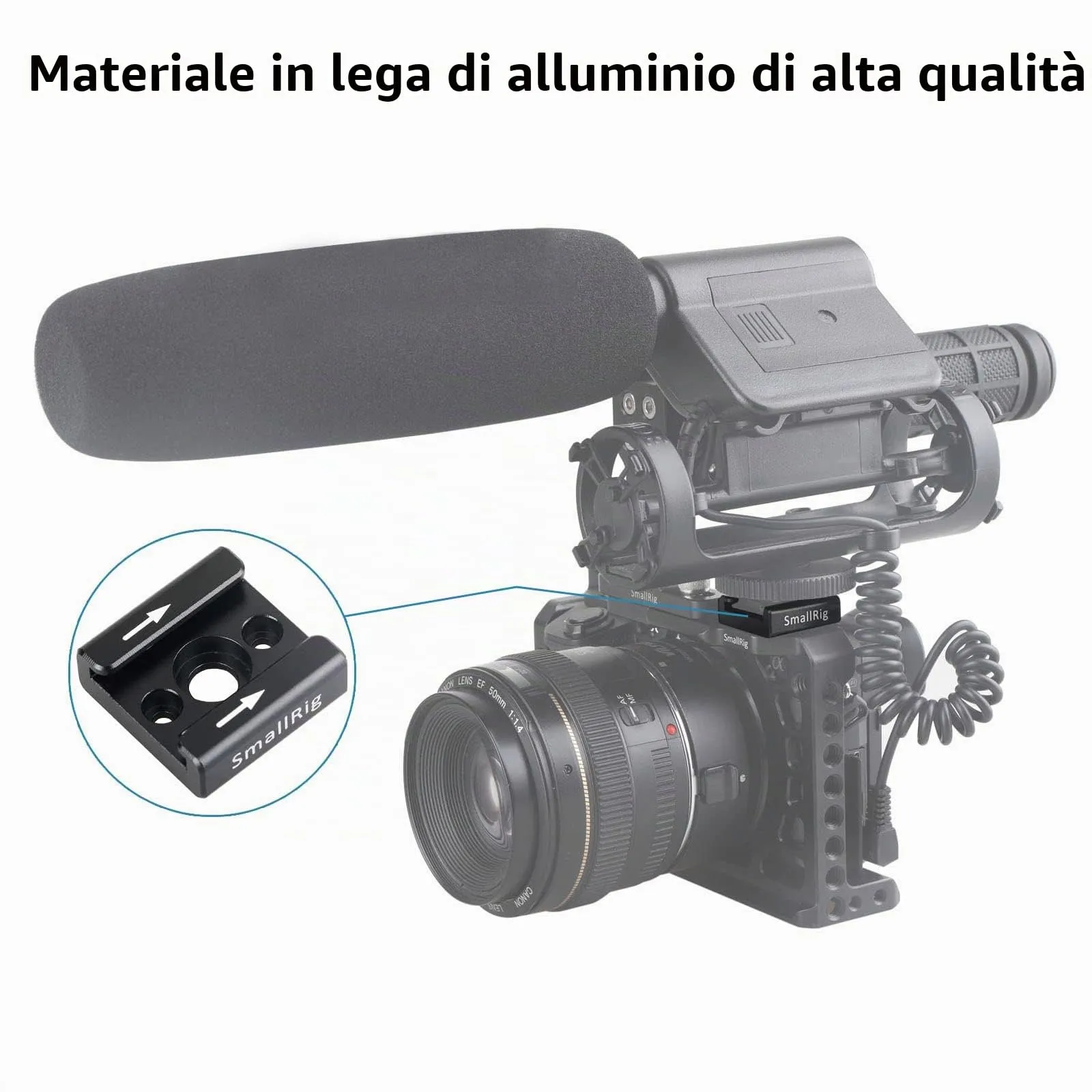 SmallRig Cold Shoe Adapter Mount for DSLR Camera LED EVF Flash - 1241 - immagine 6