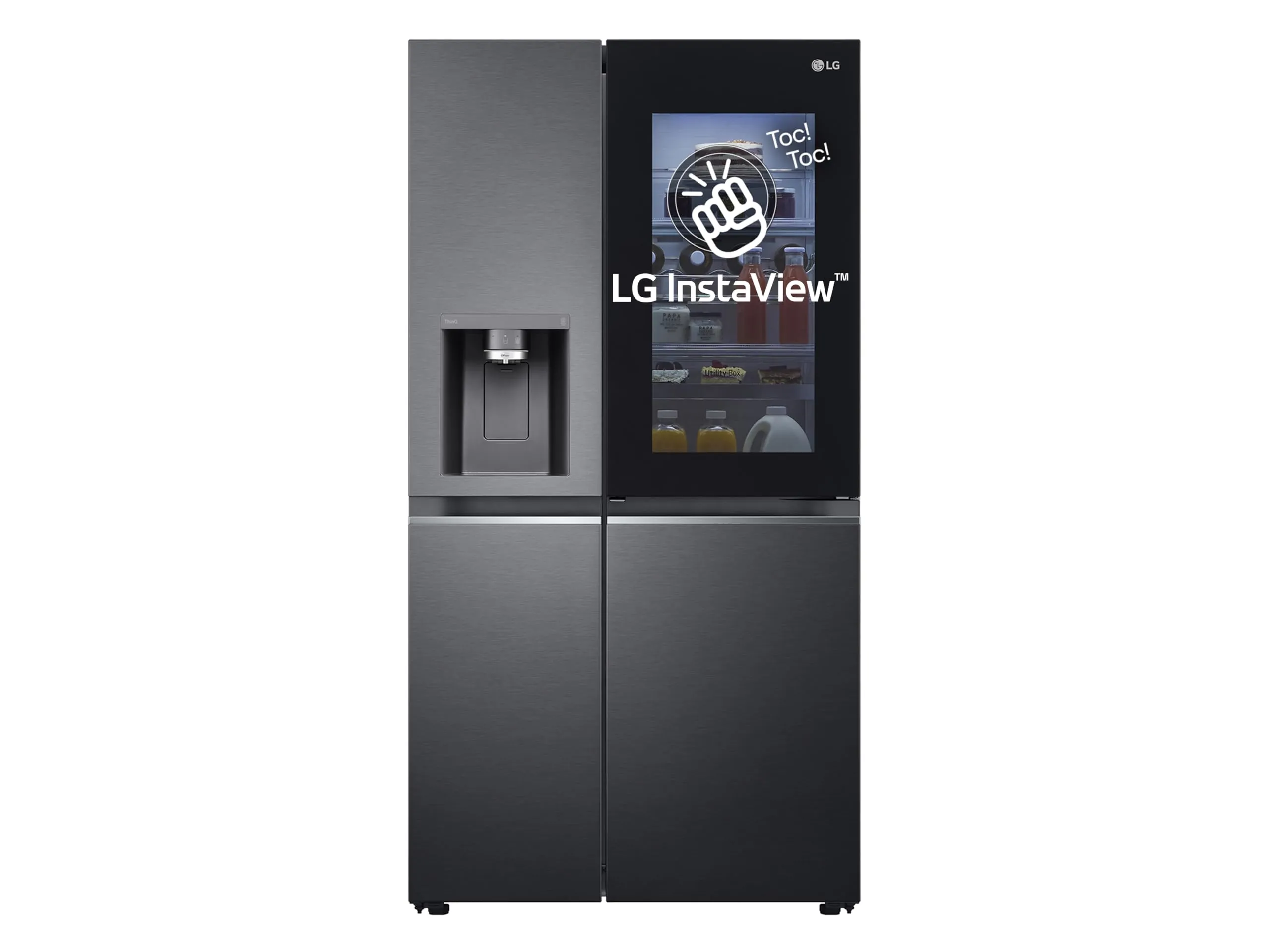 LG GSXV91MCAE Frigorifero Americano Side by Side InstaView Total No Frost, 635 L, Dispenser Acqua e Ghiaccio UV Nano, Door Cooling, Linear Cooling, Wi-Fi - immagine 1