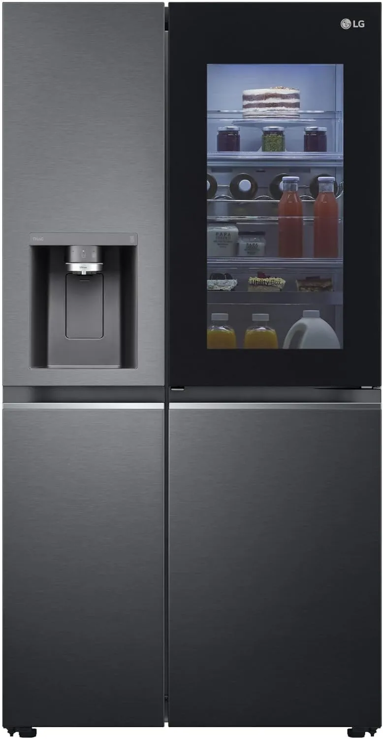 LG GSXV91MCAE Frigorifero Americano Side by Side InstaView Total No Frost, 635 L, Dispenser Acqua e Ghiaccio UV Nano, Door Cooling, Linear Cooling, Wi-Fi - immagine 3