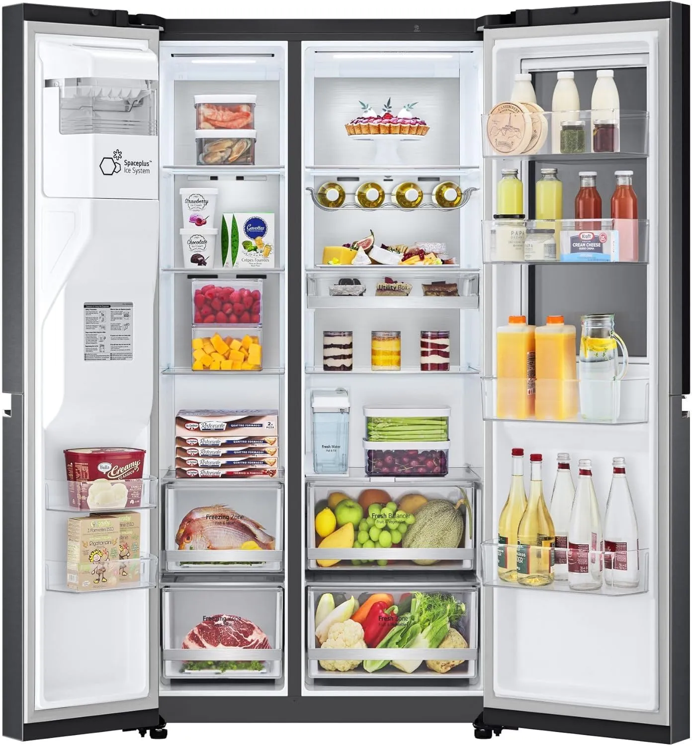 LG GSXV91MCAE Frigorifero Americano Side by Side InstaView Total No Frost, 635 L, Dispenser Acqua e Ghiaccio UV Nano, Door Cooling, Linear Cooling, Wi-Fi - immagine 9