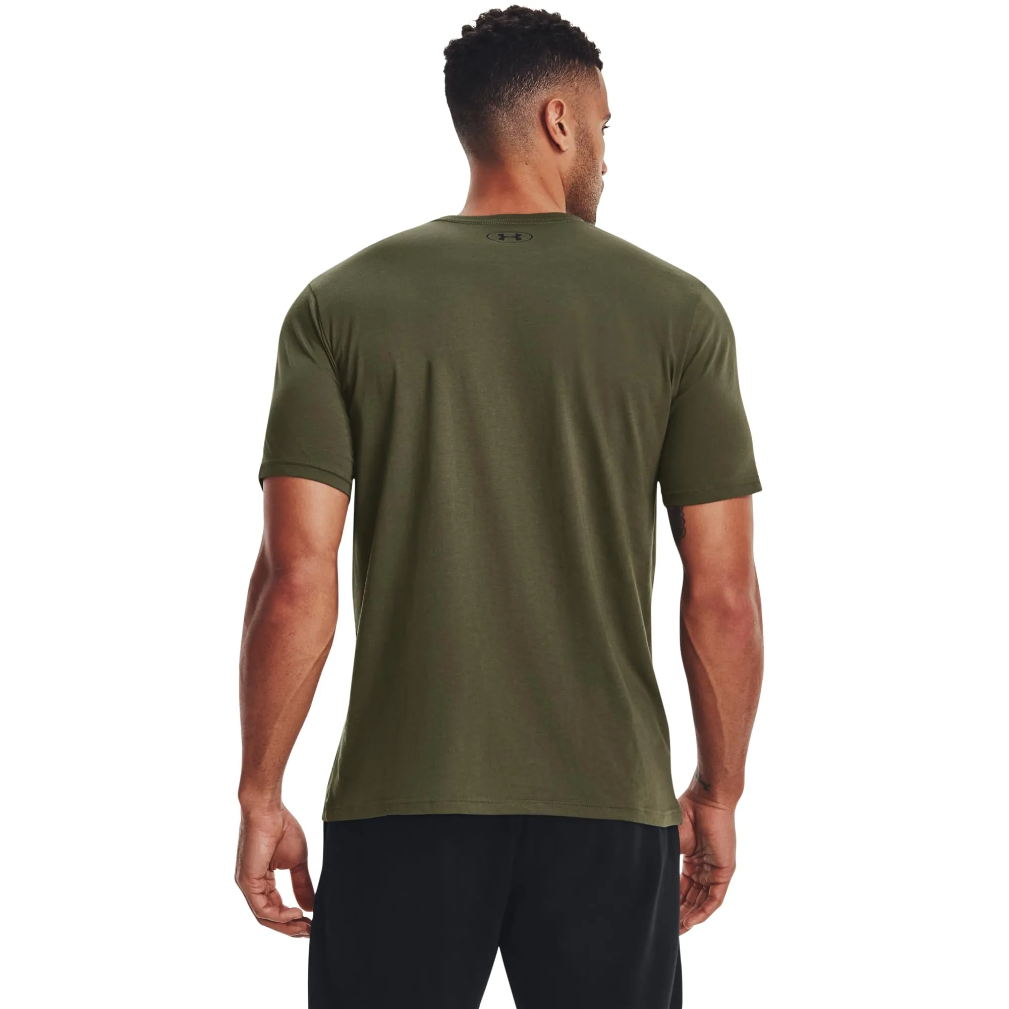 Under Armour Men's Left Chest Logo T-Shirt Green/Black/Black L - immagine 4