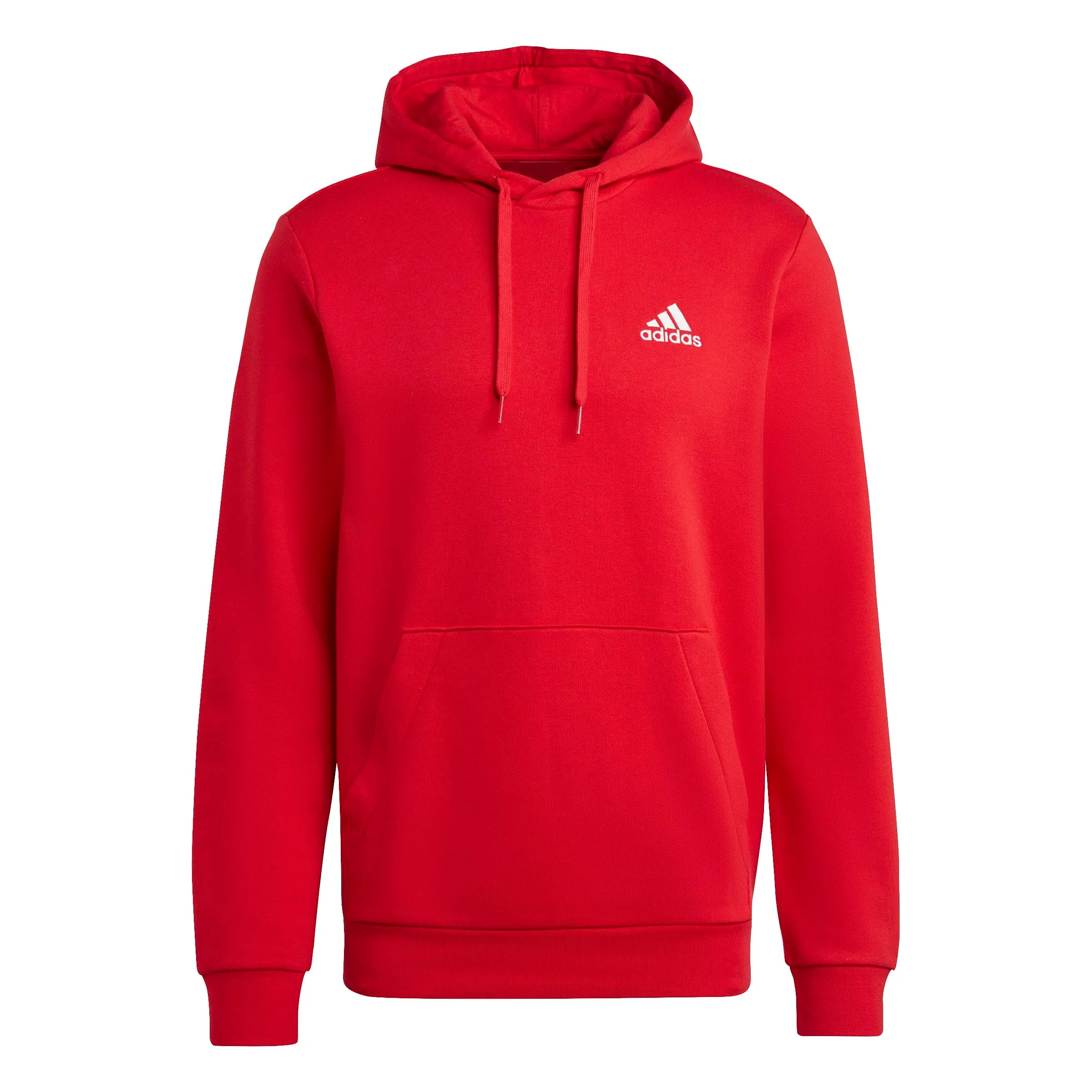 adidas Essentials Felpa in pile da uomo, Scarlatto, XXL - immagine 1
