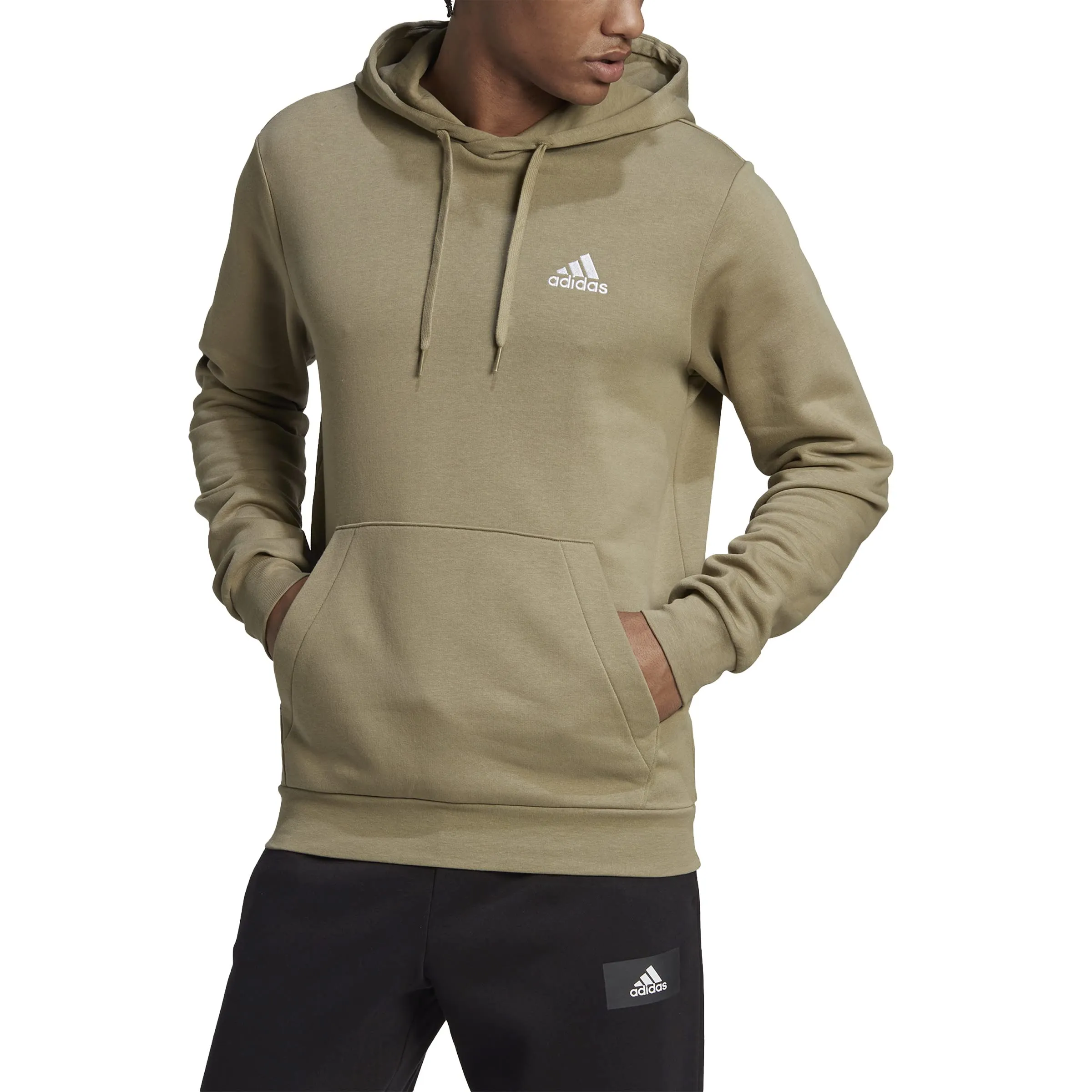 adidas Essentials Fleece Hoodie, Orbit Green/White, S Uomo - immagine 4