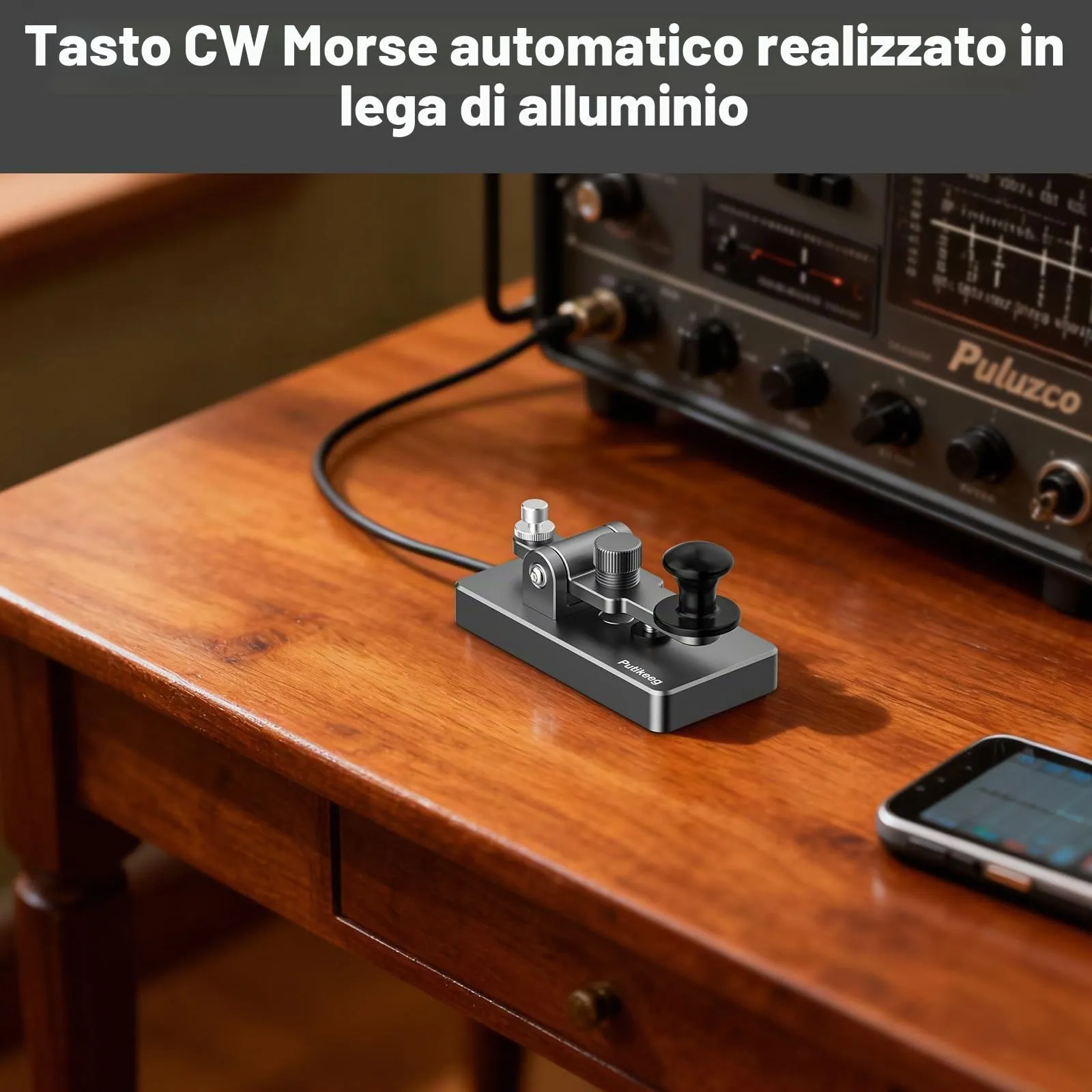 Putikeeg Tasto Morse CW Chiave Telegrafica MCT05 Space Gray Big - immagine 7