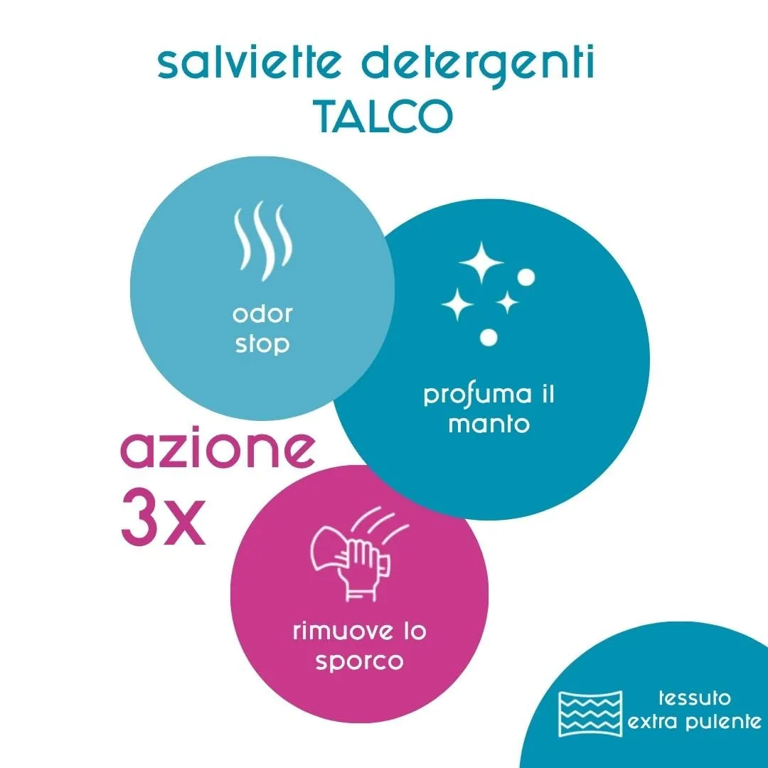 Inodorina Salviette per Cani e Gatti Everyday, Talco, 110 Pezzi - immagine 2