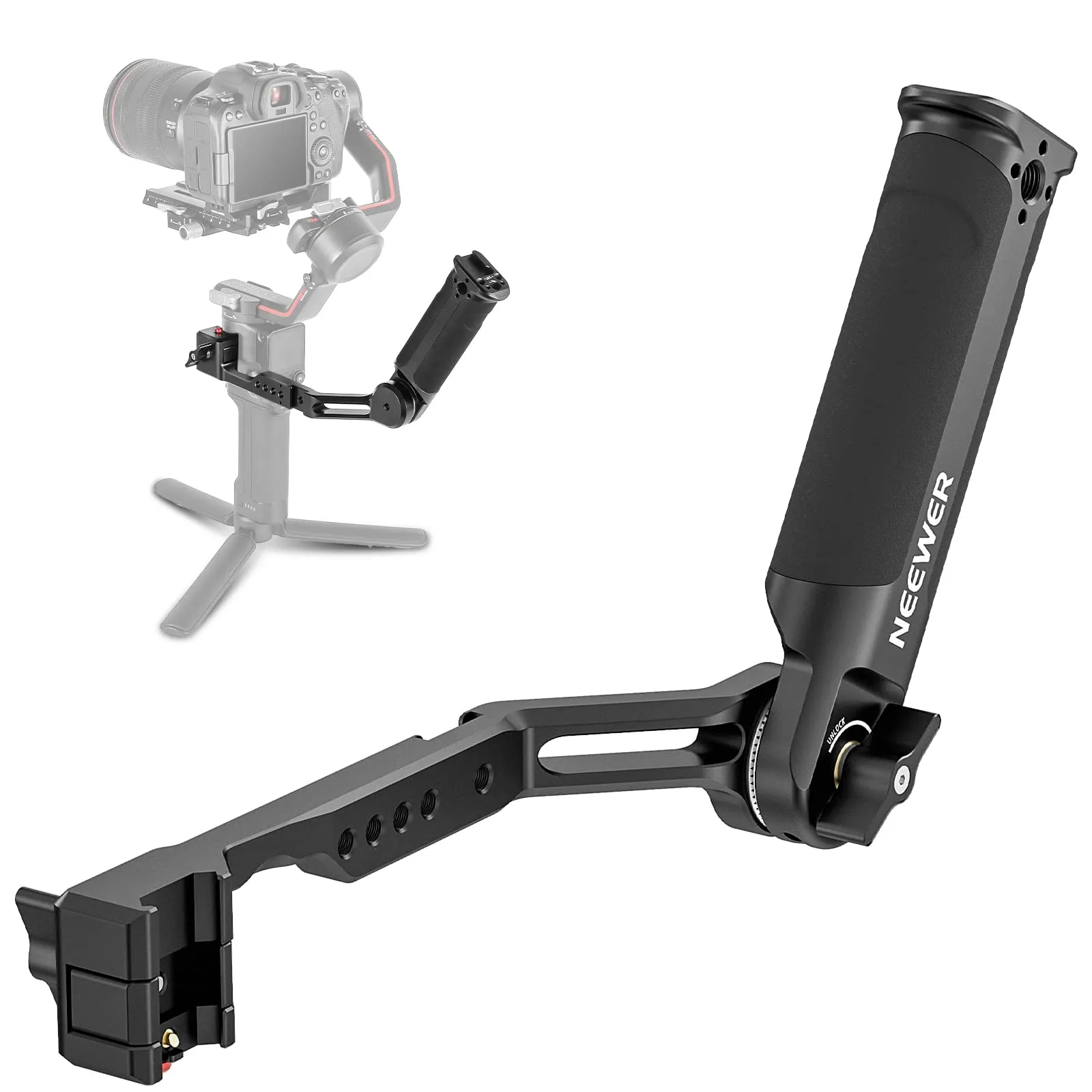 NEEWER Maniglia Regolabile per DJI Ronin RS 5, RS 4, RS 3, RS 2, RSC 2, ST49 - immagine 1