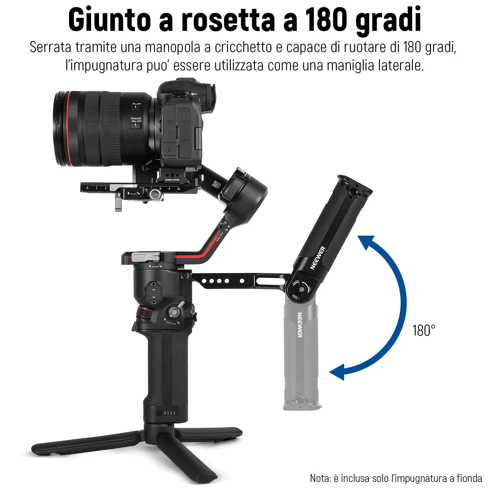 NEEWER Maniglia Regolabile per DJI Ronin RS 5, RS 4, RS 3, RS 2, RSC 2, ST49 - immagine 3