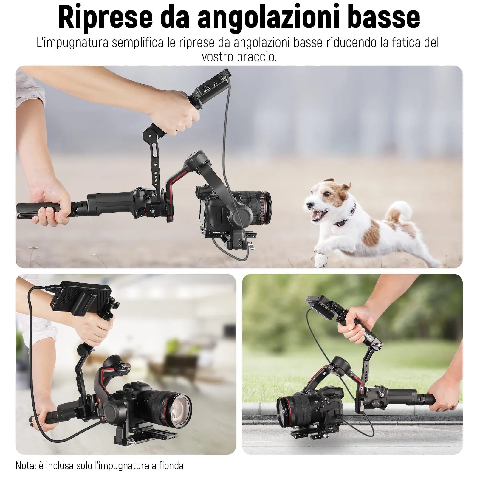 NEEWER Maniglia Regolabile per DJI Ronin RS 5, RS 4, RS 3, RS 2, RSC 2, ST49 - immagine 6