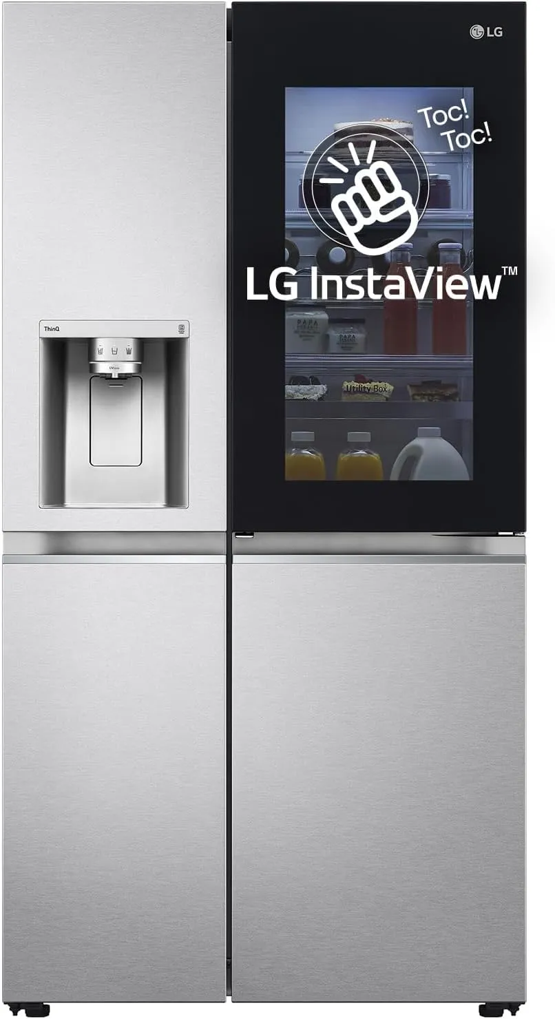 LG GSXV80PZLE Frigorifero Americano Side by Side InstaView Total No Frost, 635 L, Door Cooling, Linear Cooling, Compressore Lineare Inverter, Wi-Fi - immagine 1
