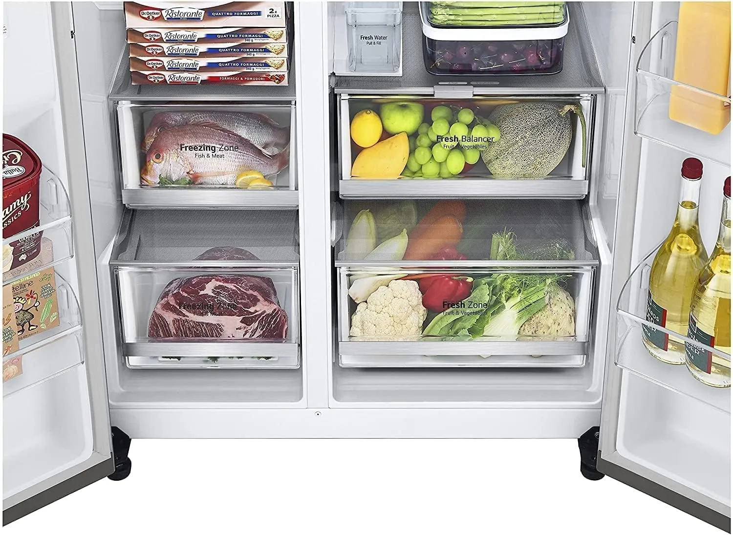 LG GSXV80PZLE Frigorifero Americano Side by Side InstaView Total No Frost, 635 L, Door Cooling, Linear Cooling, Compressore Lineare Inverter, Wi-Fi - immagine 9
