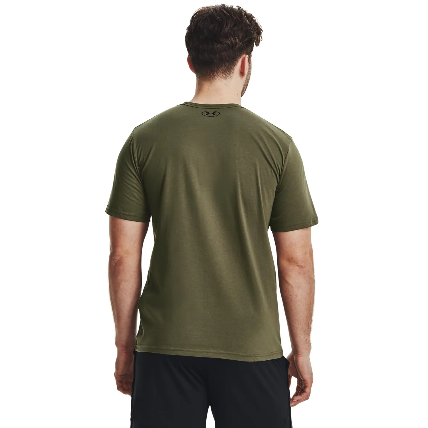 Under Armour Men's Left Chest Logo T-Shirt Marine Od Green/Black XL - immagine 2