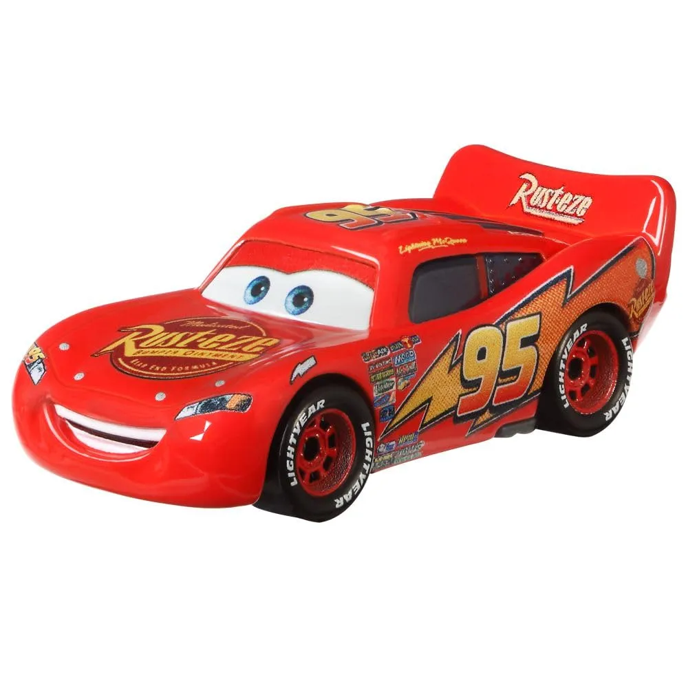Mattel Disney Cars Racing Style 1:55 Die-Cast Lightning McQueen Rust-Eze Sign DXV29N CDXV59 - immagine 6