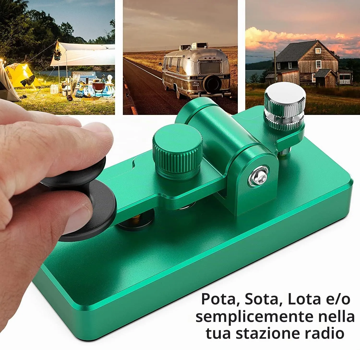 Putikeeg Classica Mini Chiave Morse in Lega di Alluminio Verde - immagine 6