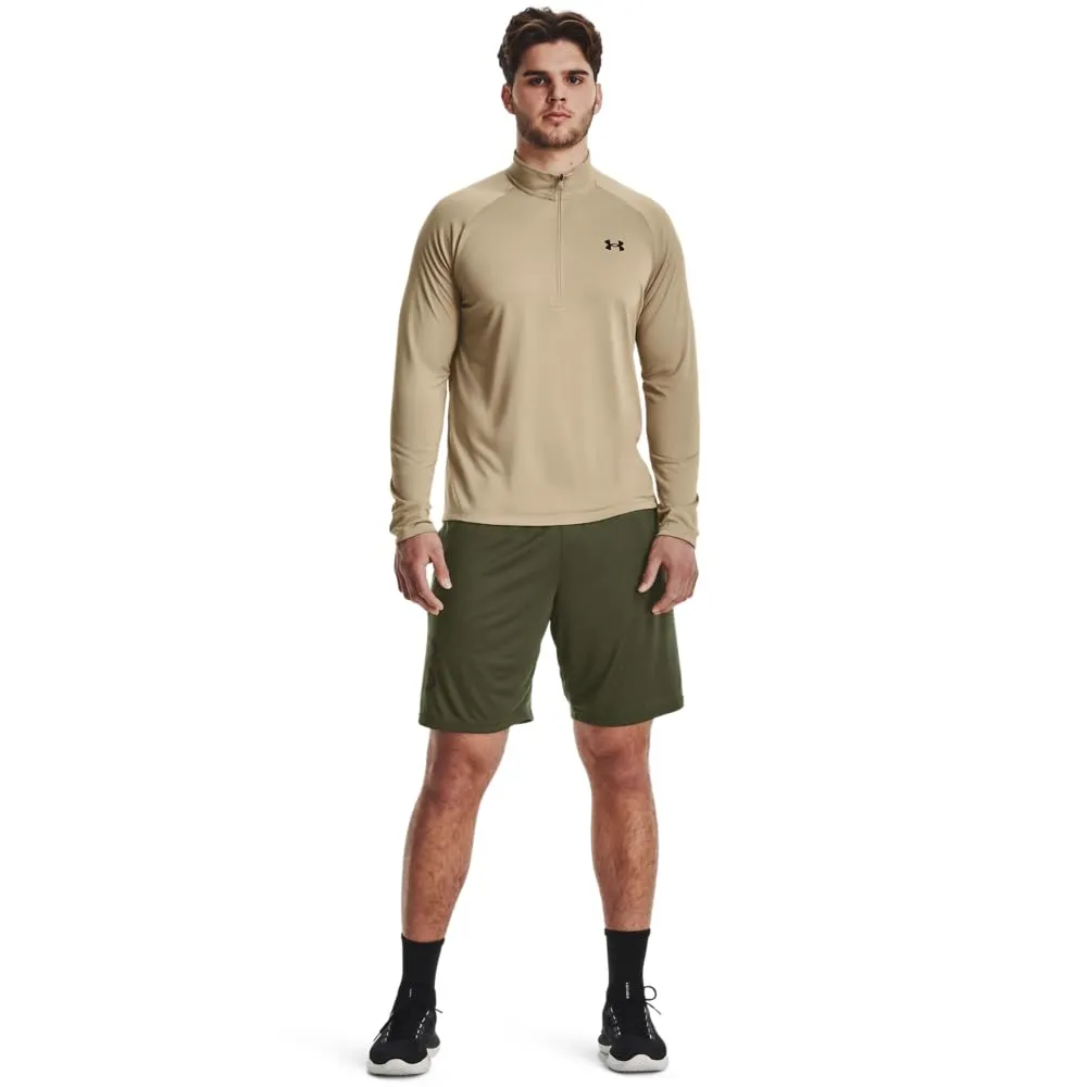 Under Armour Tech 2.0 1/2 Zip-up Long Sleeve T-Shirt, City Khaki/Nero, L Uomo - immagine 3