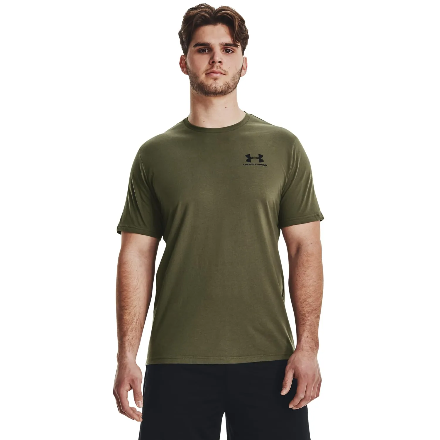 Under Armour Men's Left Chest Logo T-Shirt - Marine Od Green/Black - M - immagine 1