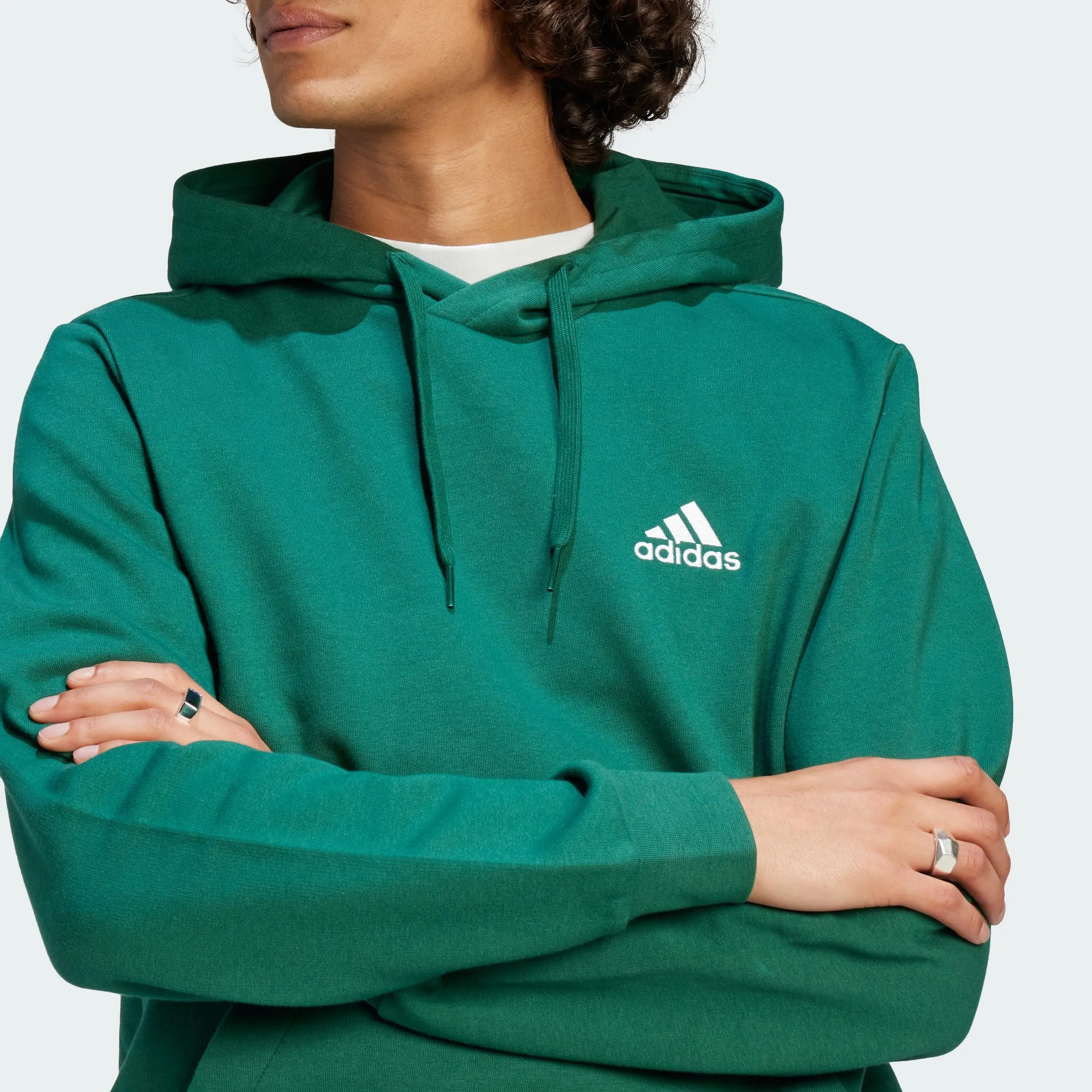 adidas Essentials Uomo, Verde Collegiato, M - immagine 2