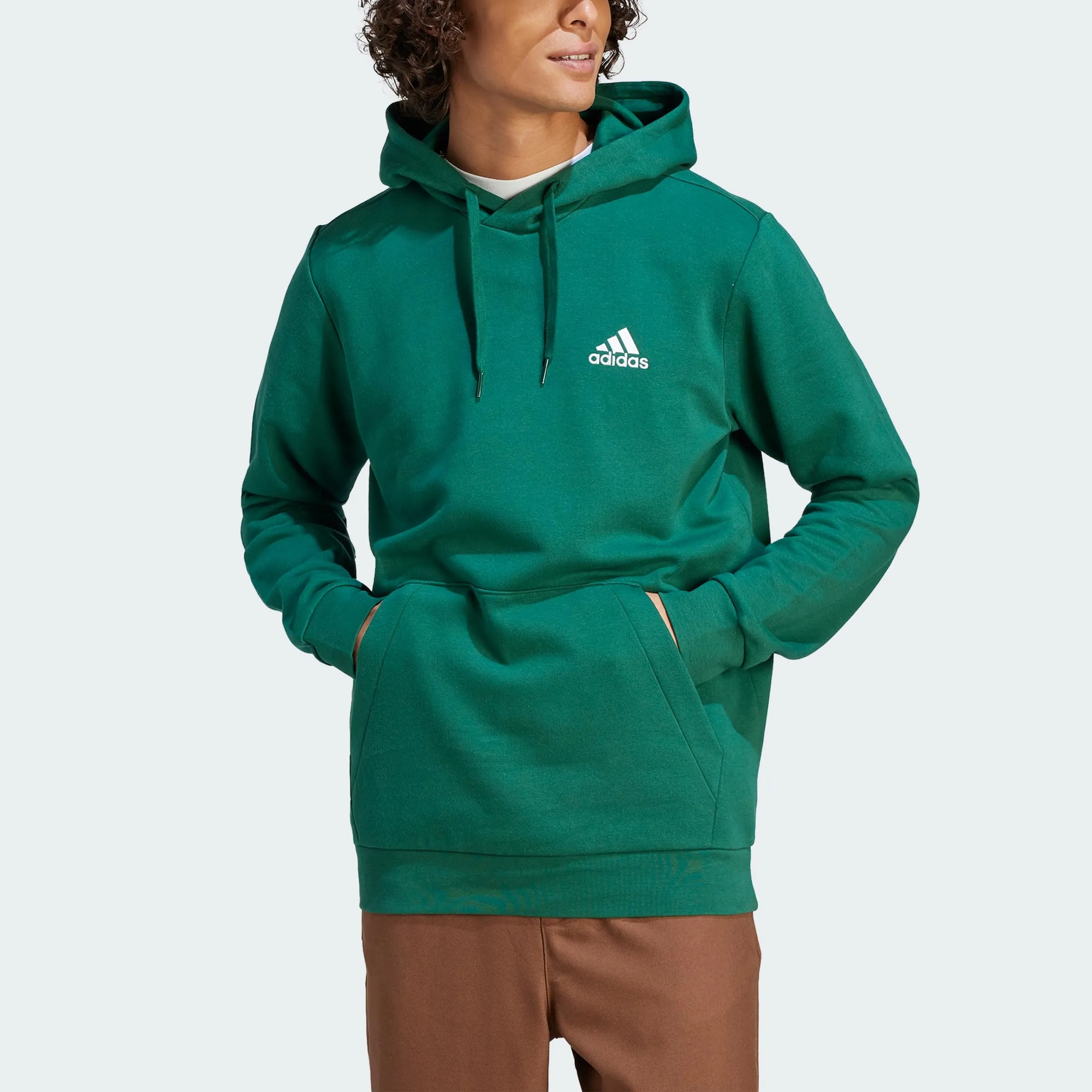 adidas Essentials Uomo, Verde Collegiato, M - immagine 3
