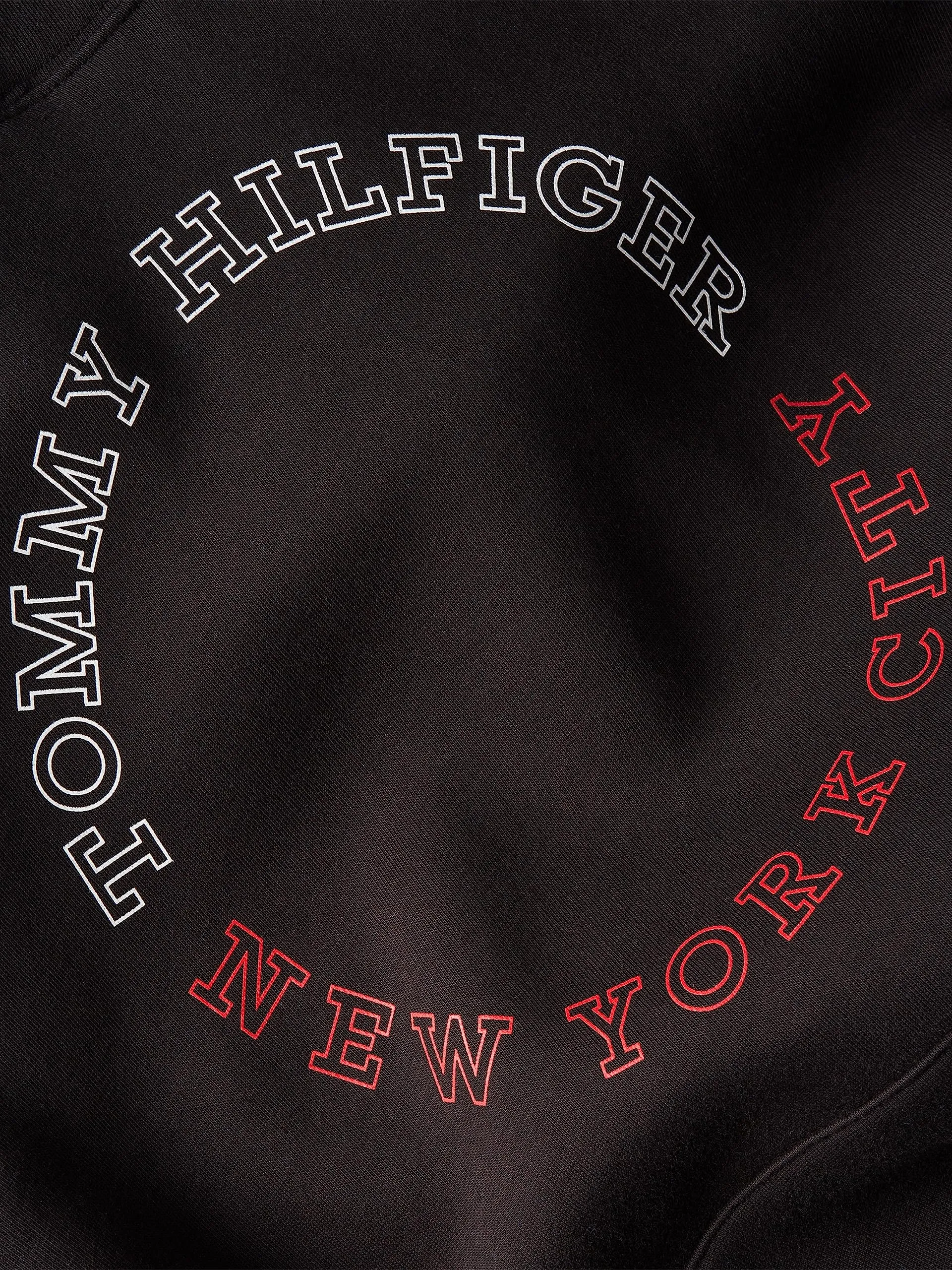 Tommy Hilfiger Felpa Uomo con Cappuccio, Nero, M - immagine 4