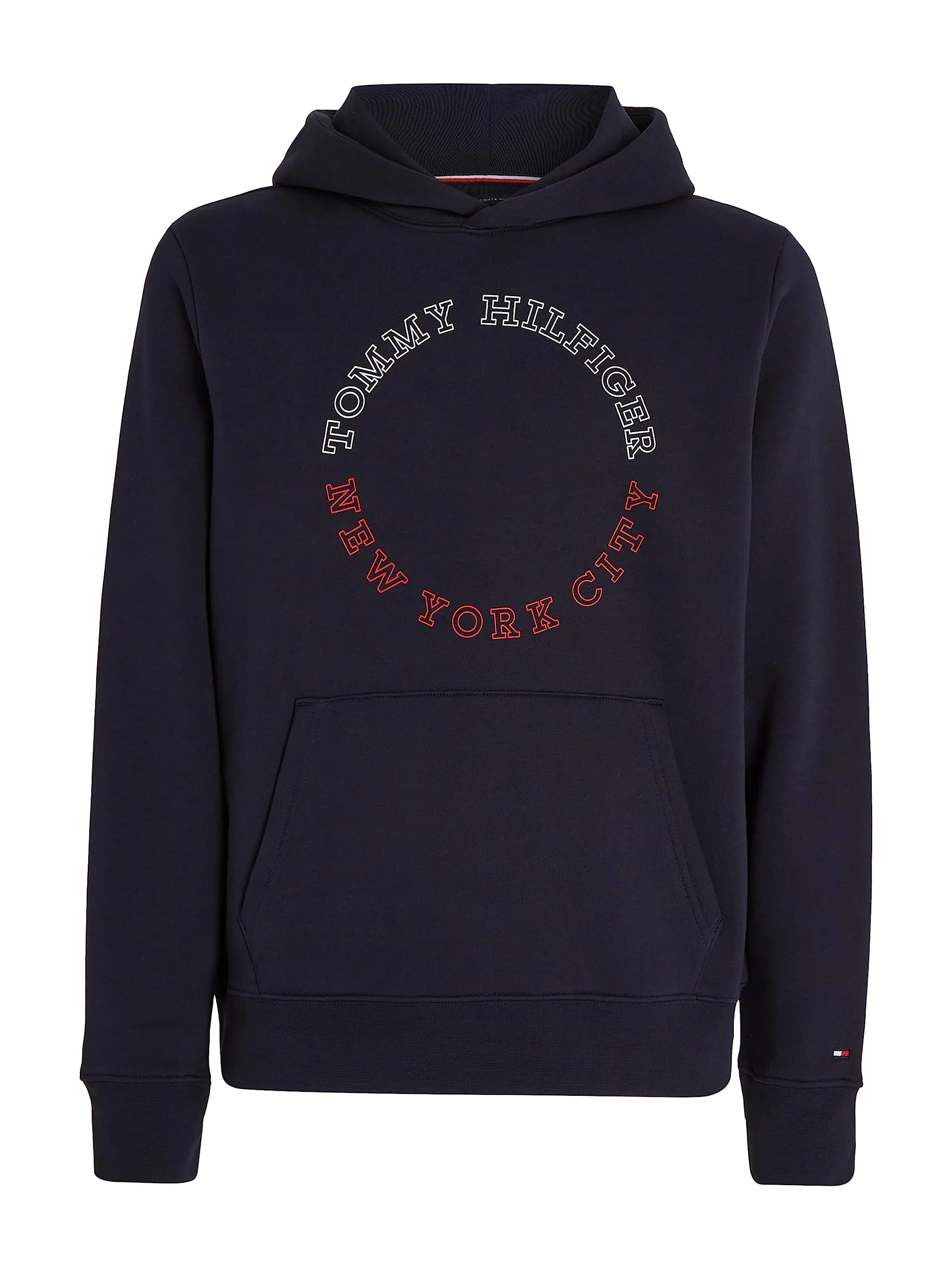 Tommy Hilfiger Felpa Uomo con Cappuccio, Blu Desert Sky, M - immagine 5