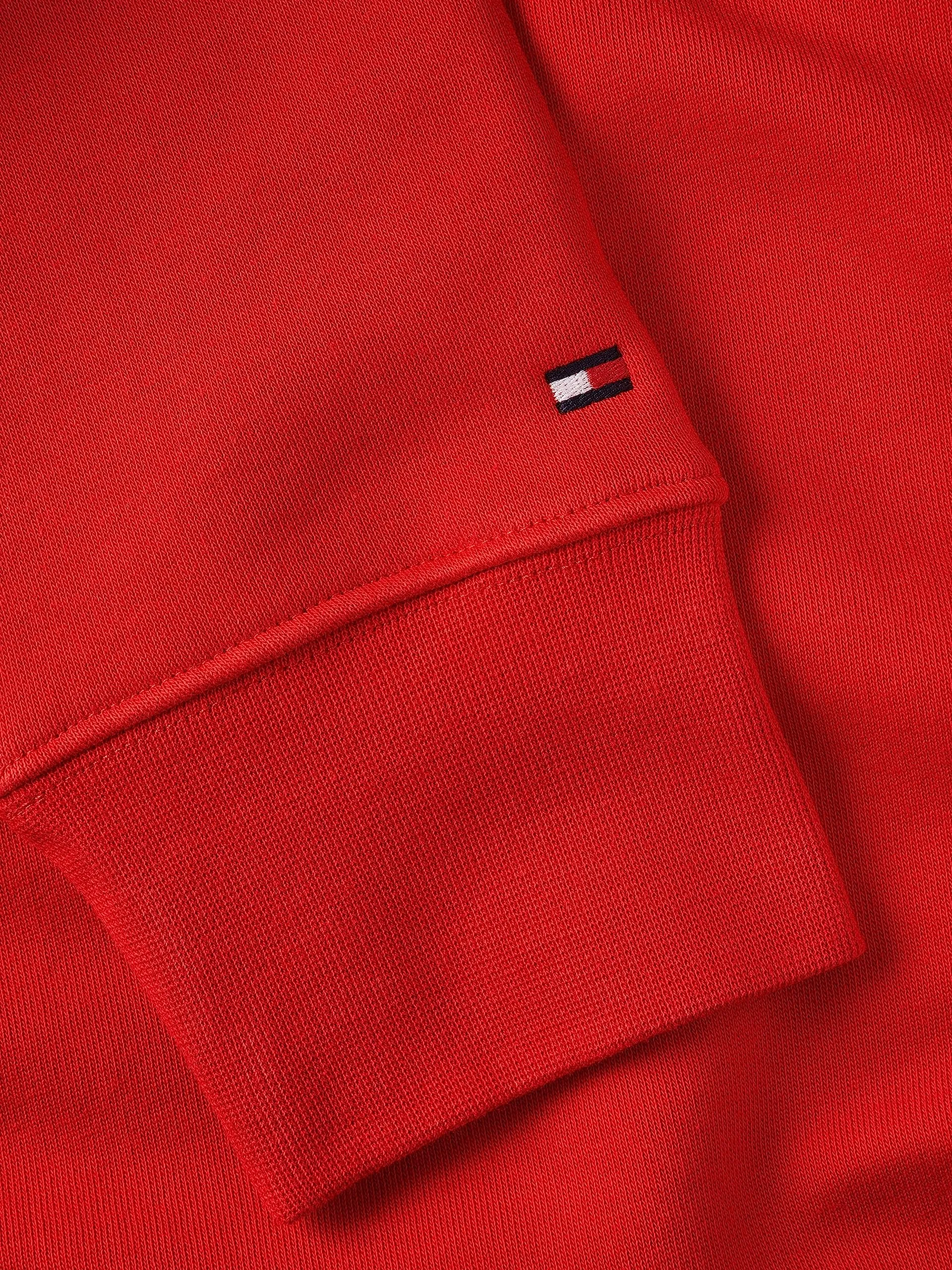 Tommy Hilfiger Felpa Uomo con Cappuccio, Rosso Fireworks, XL - immagine 4
