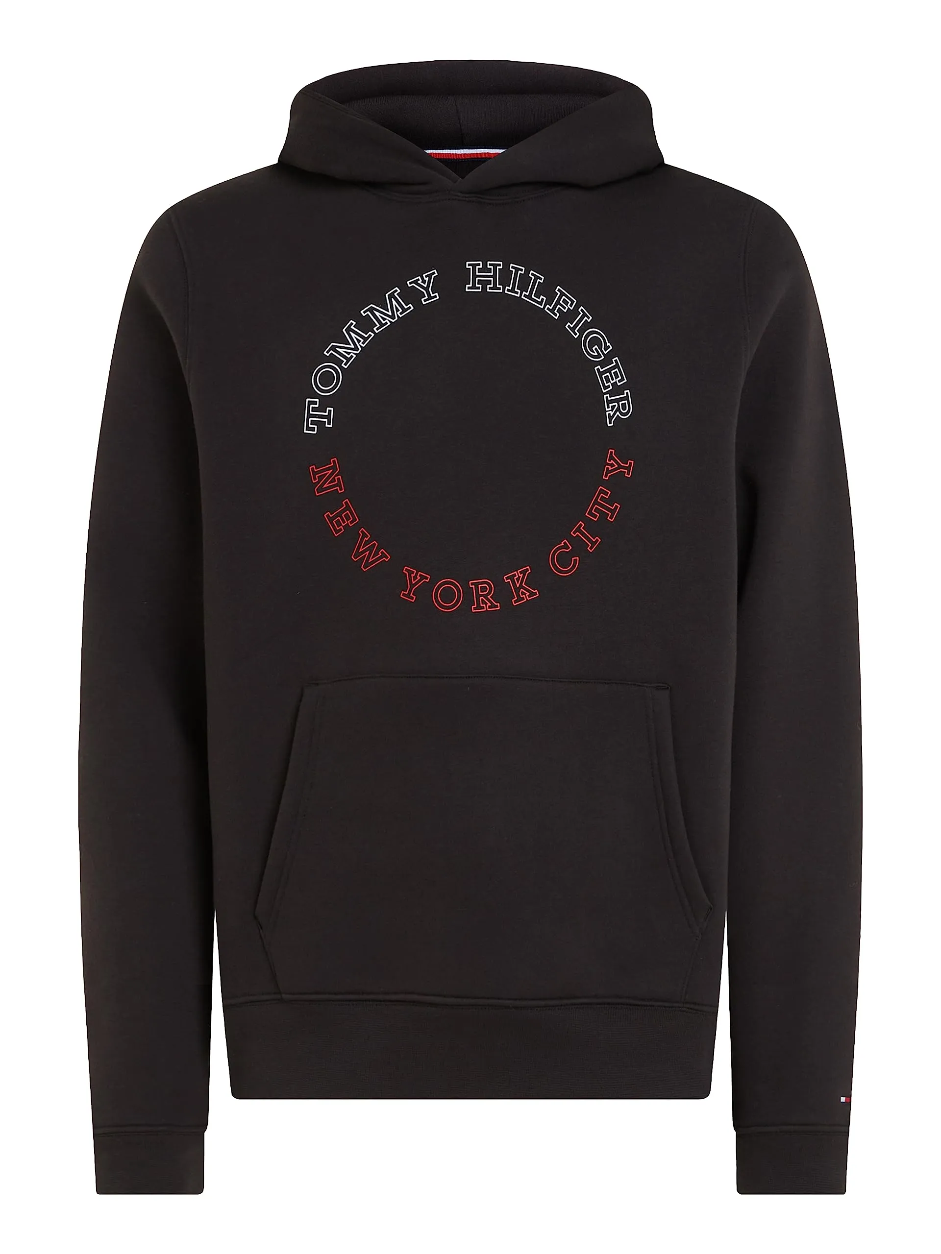 Tommy Hilfiger Felpa Uomo con Cappuccio, Nero, S - immagine 5