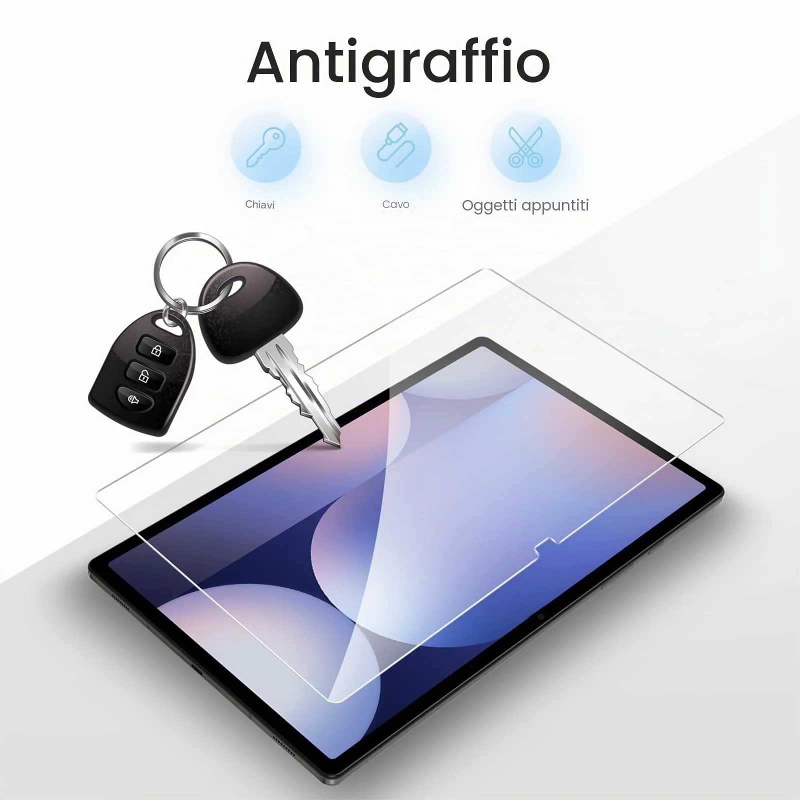 Gerutek Pellicola Protettiva in Vetro Temperato per Samsung Galaxy Tab S10+/S9 FE+/S9+/S8+/S7+/S7 FE 12.4 pollici, 2 Pezzi - immagine 4