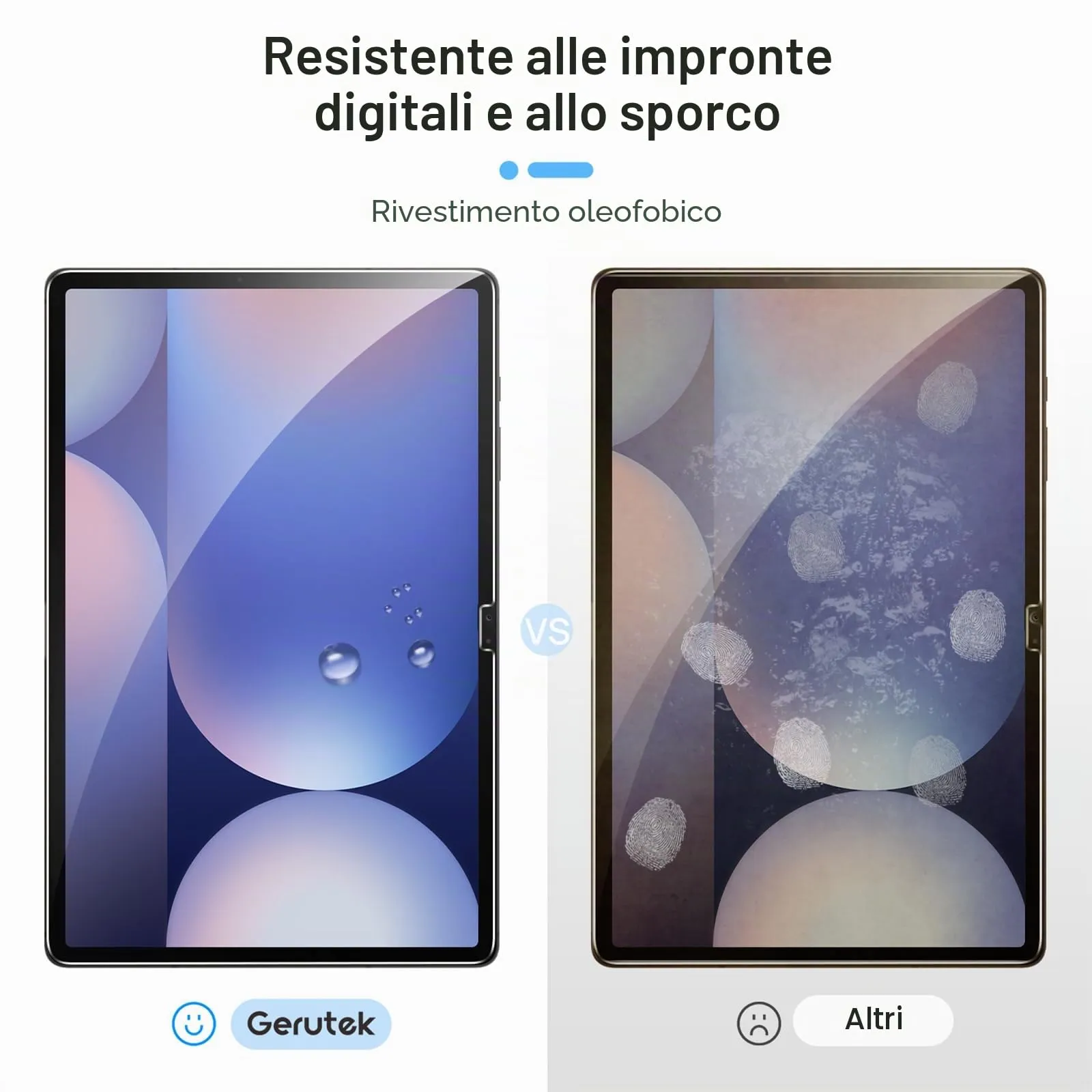 Gerutek Pellicola Protettiva in Vetro Temperato per Samsung Galaxy Tab S10+/S9 FE+/S9+/S8+/S7+/S7 FE 12.4 pollici, 2 Pezzi - immagine 5