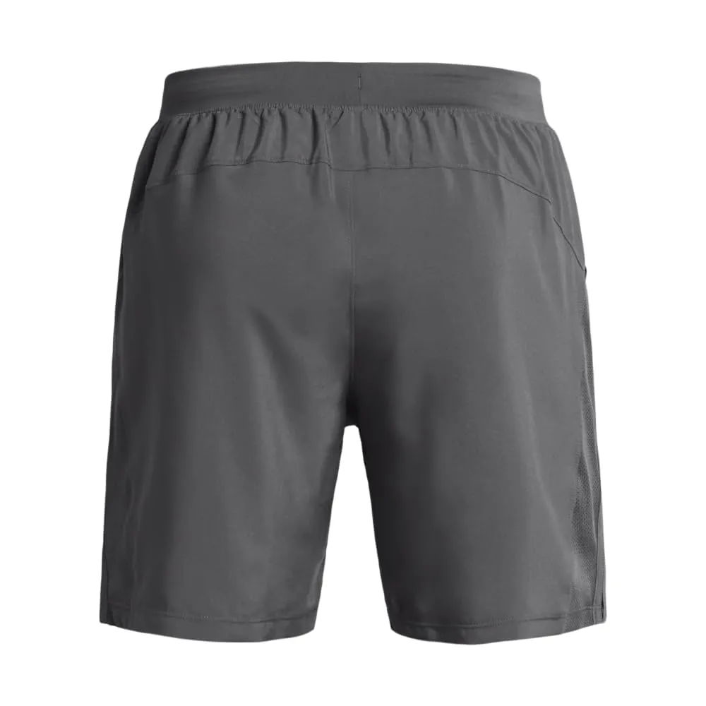 Under Armour Men's Launch 7'' Shorts - Castlerock/White/Reflective - 3XL - immagine 6