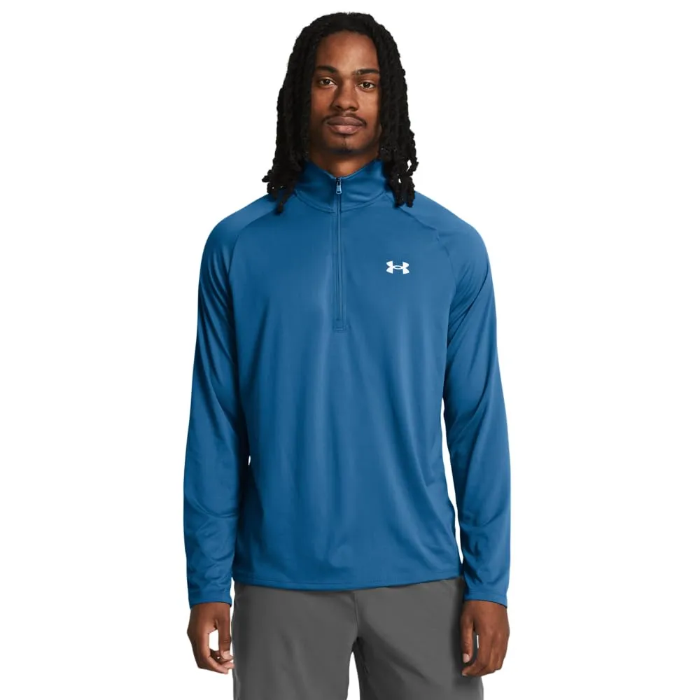 Under Armour Uomo Tech 1/2 Zip Manica Lunga, Blu, L - immagine 1