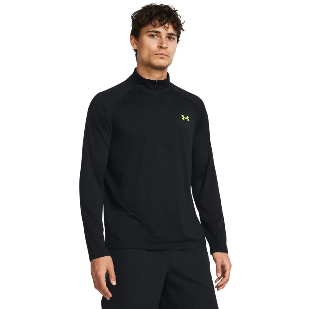 Under Armour Tech 1/2 Zip Long Sleeve Top - Nero, L - immagine 1
